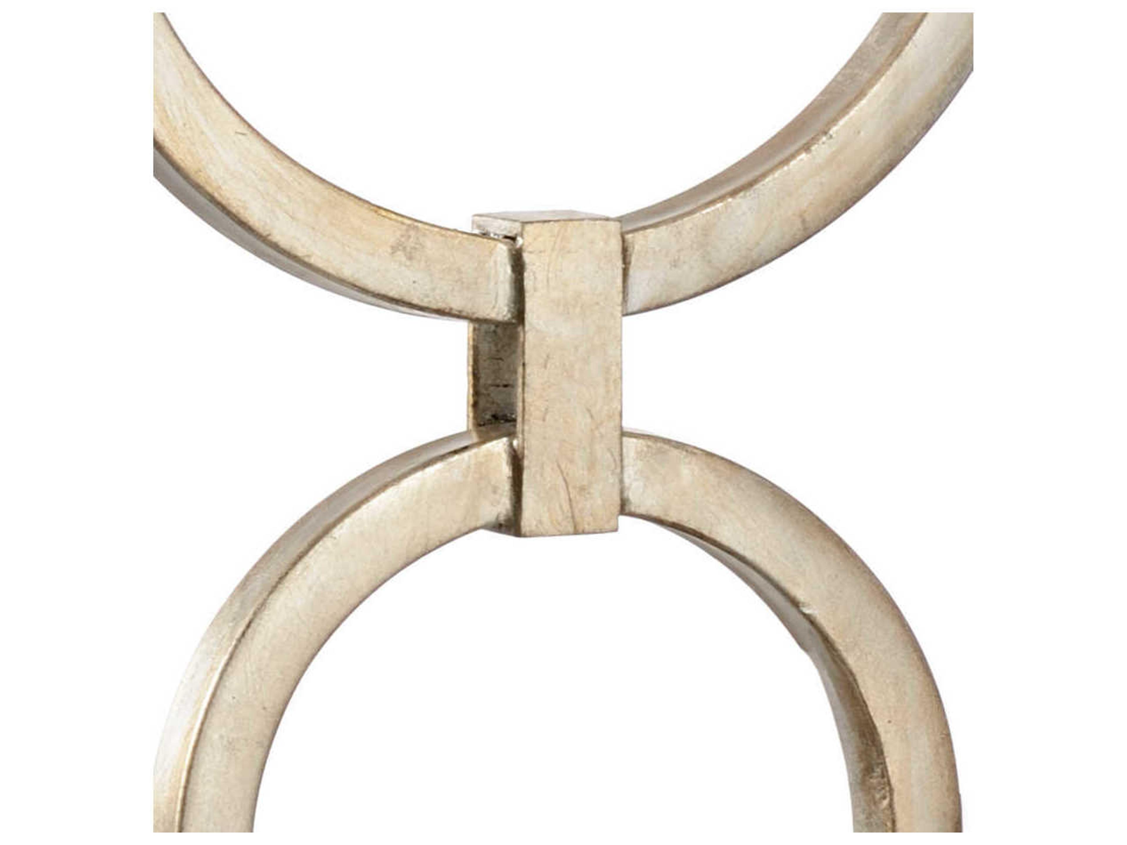 Chelsea House Crystal Antique Silver Leaf Buffet Lamp