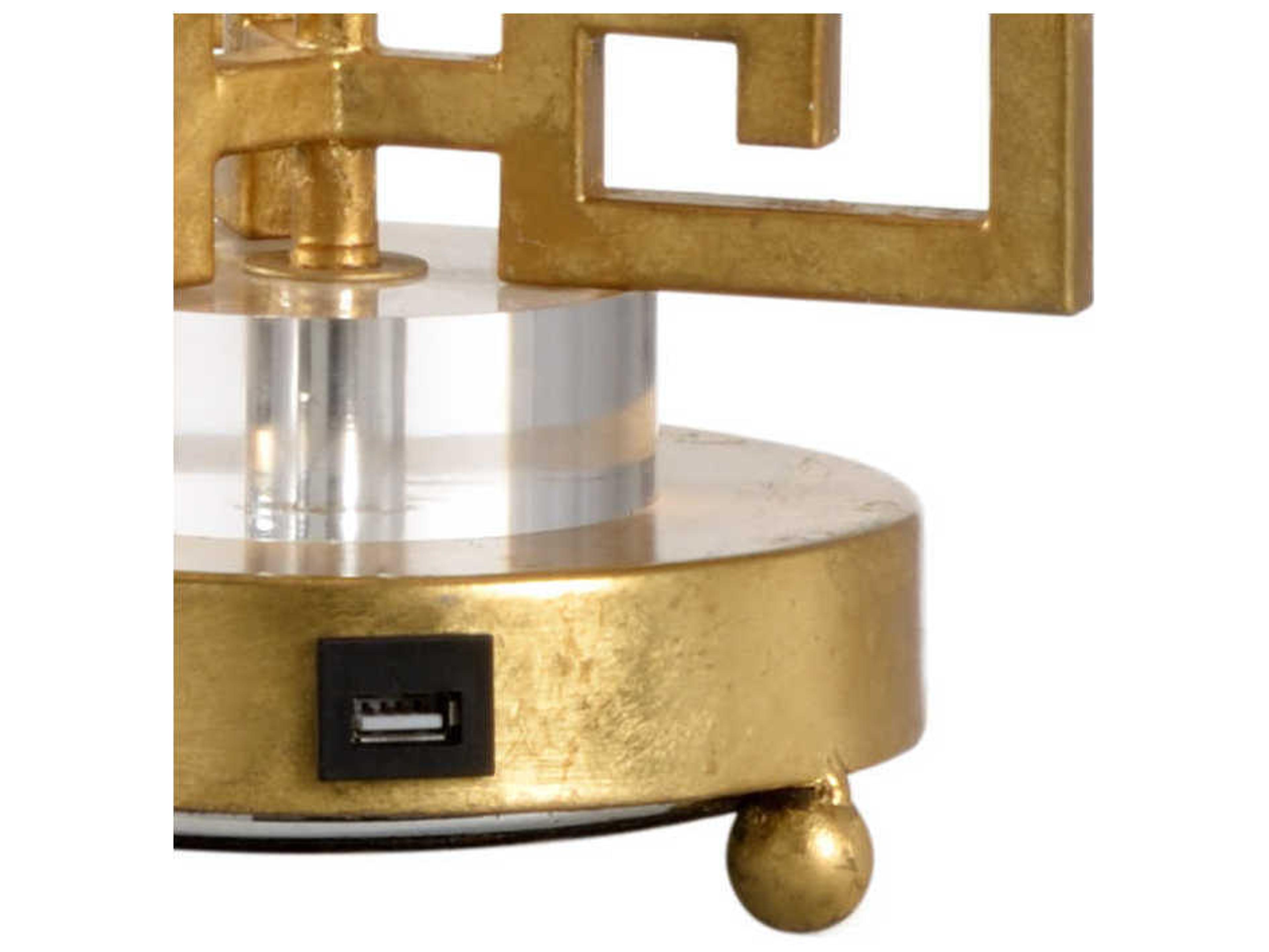 Chelsea House Antique Gold Leaf Clear Buffet Lamp