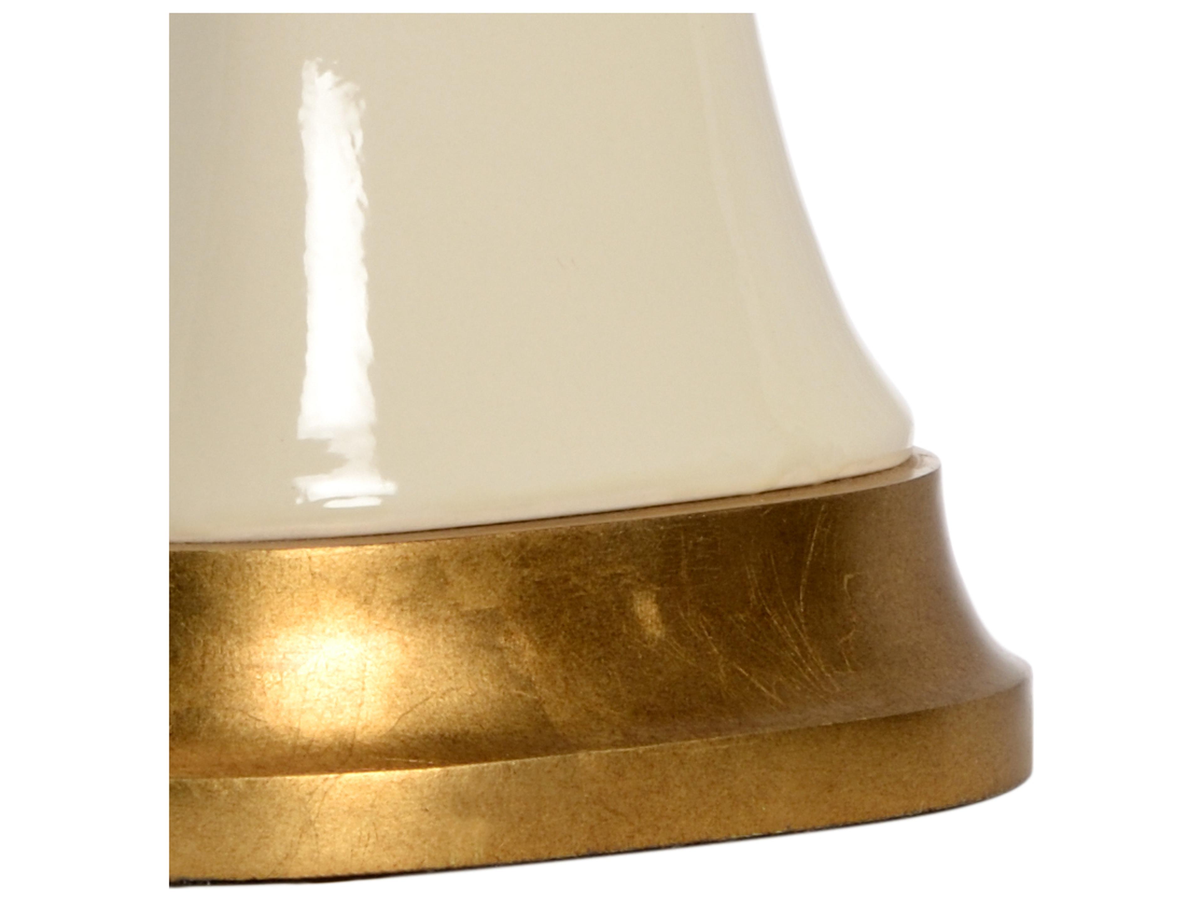 Chelsea House Pam Cain Hopper White Gold Table Lamp - Cream