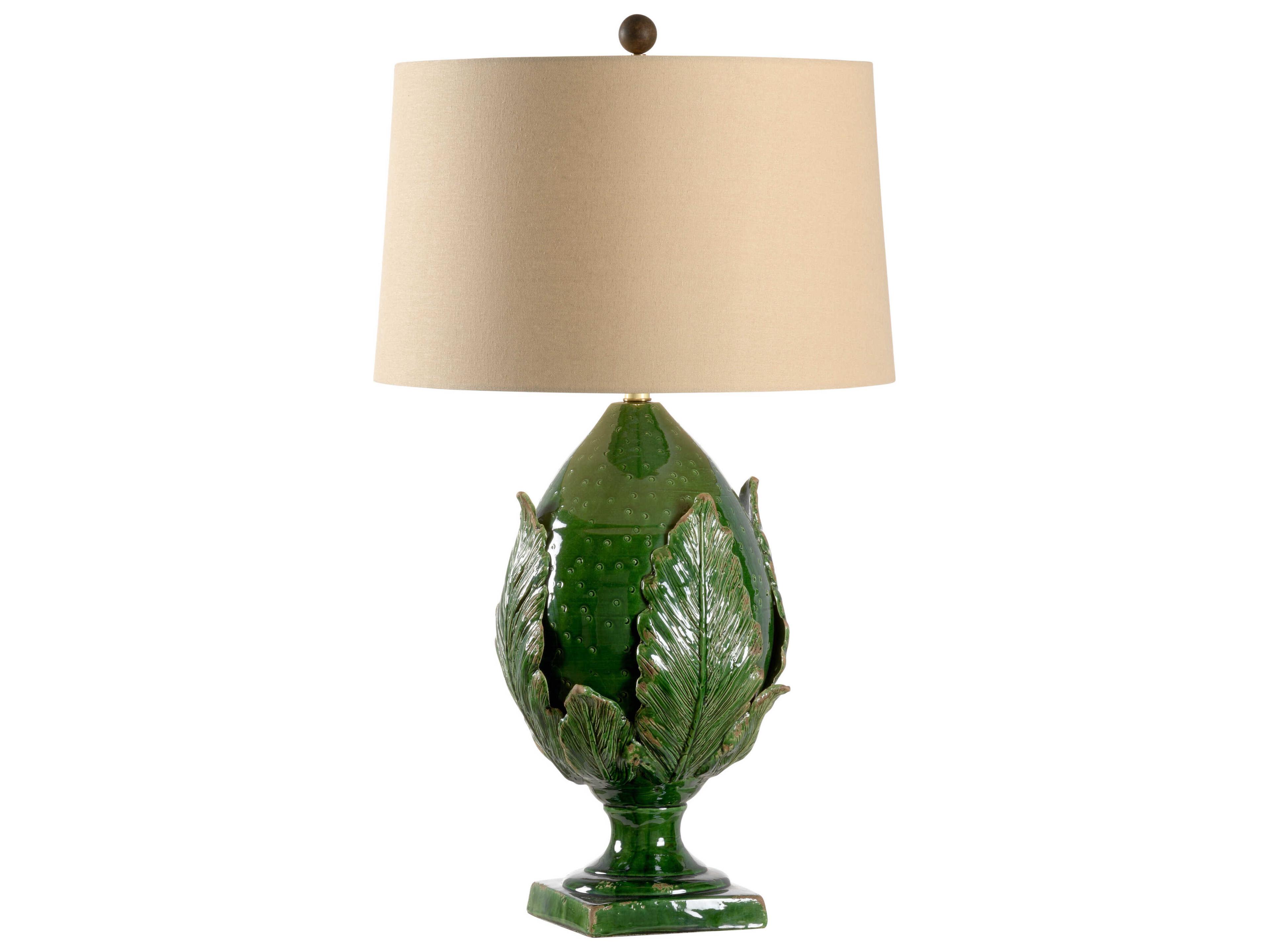 Large Forest Artichoke Green Table Lamp