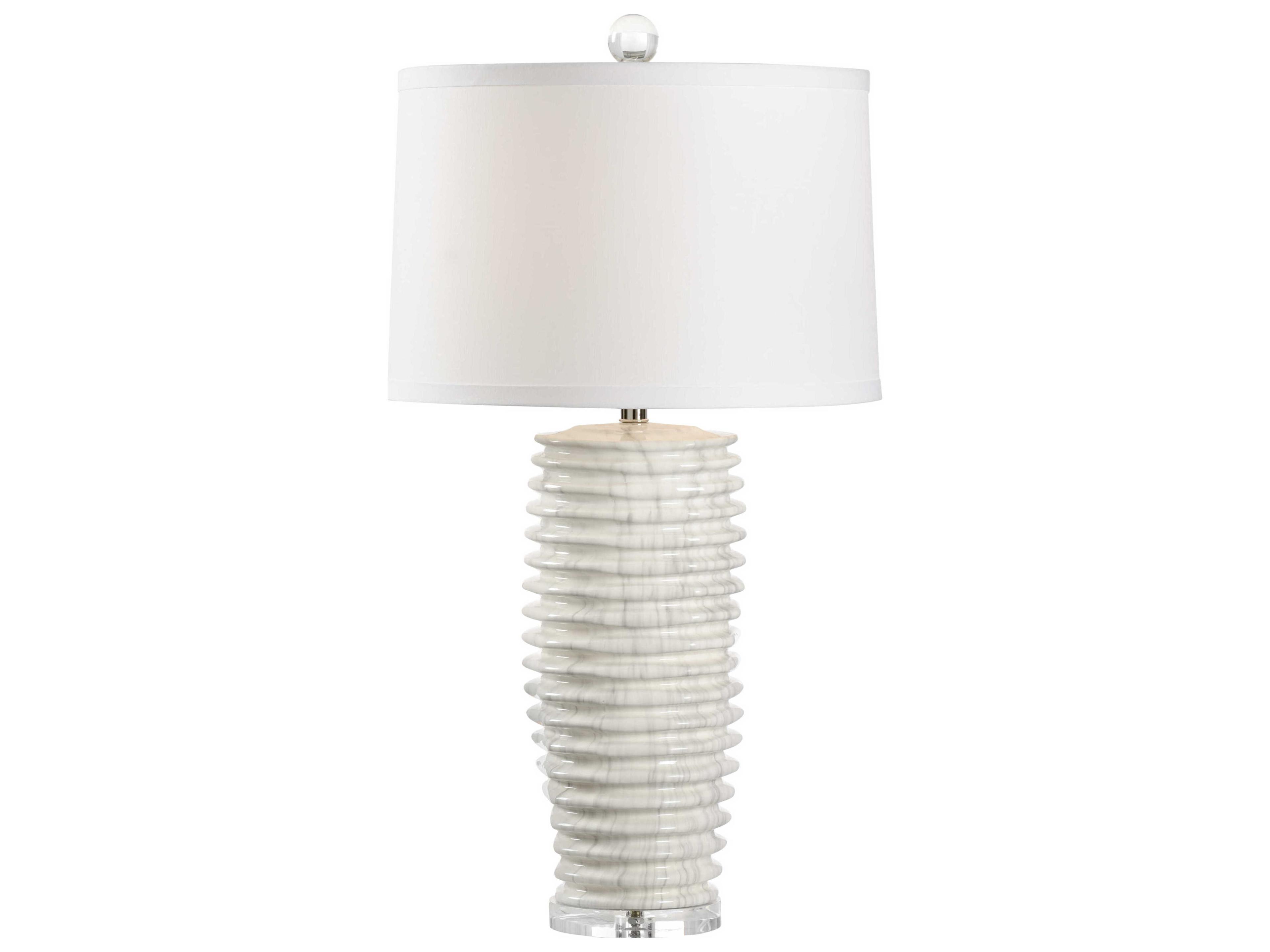 Colorado Gray White Table Lamp - Marblized