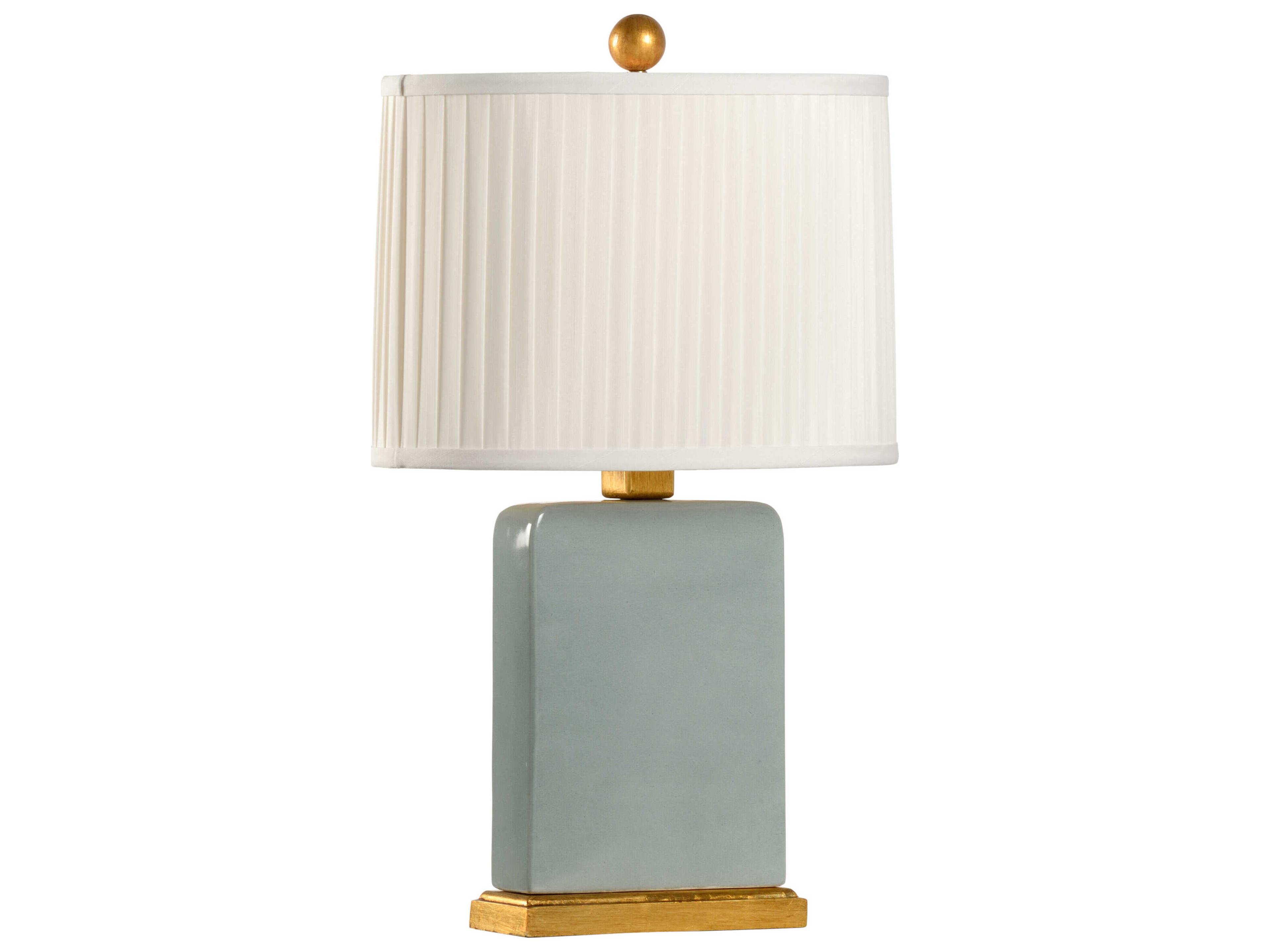 Pam Cain Slender Gray Table Lamp - Heather