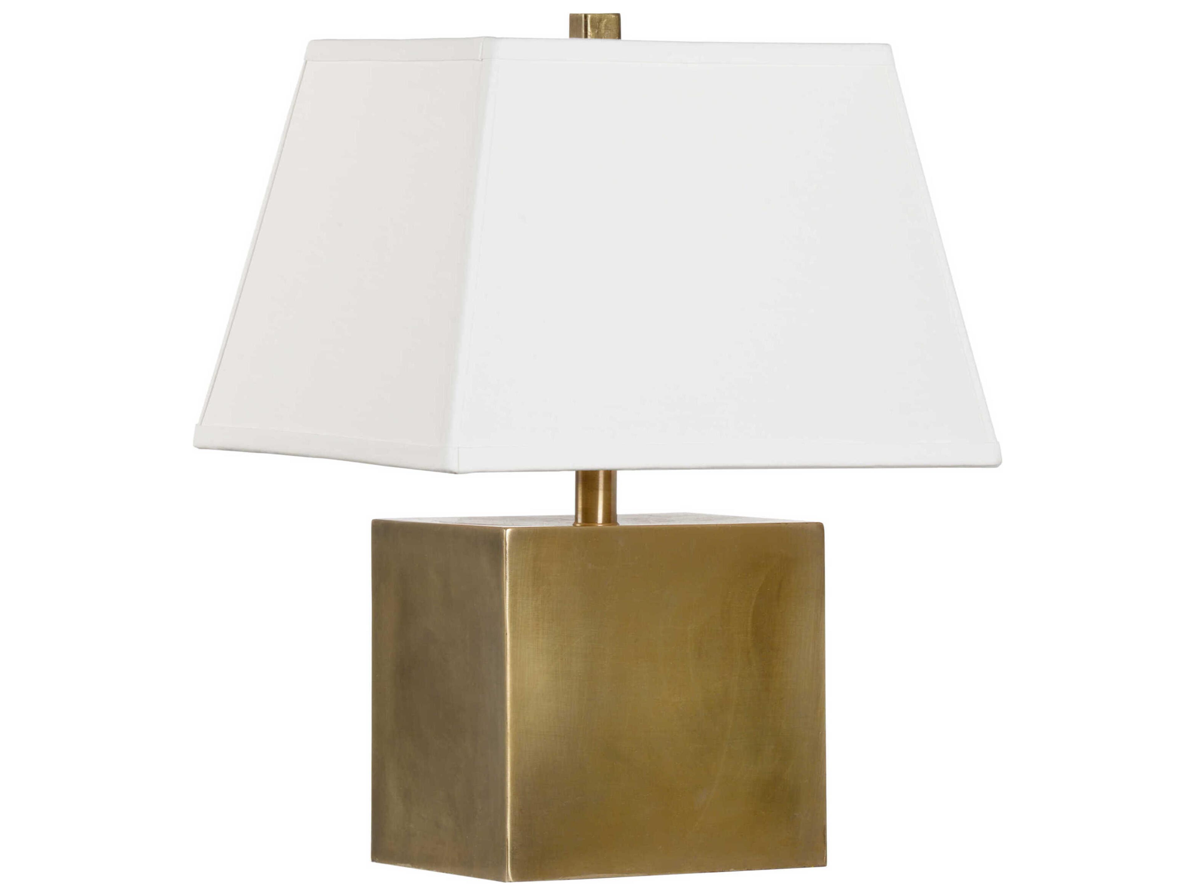 Brass Cube Gold Table Lamp