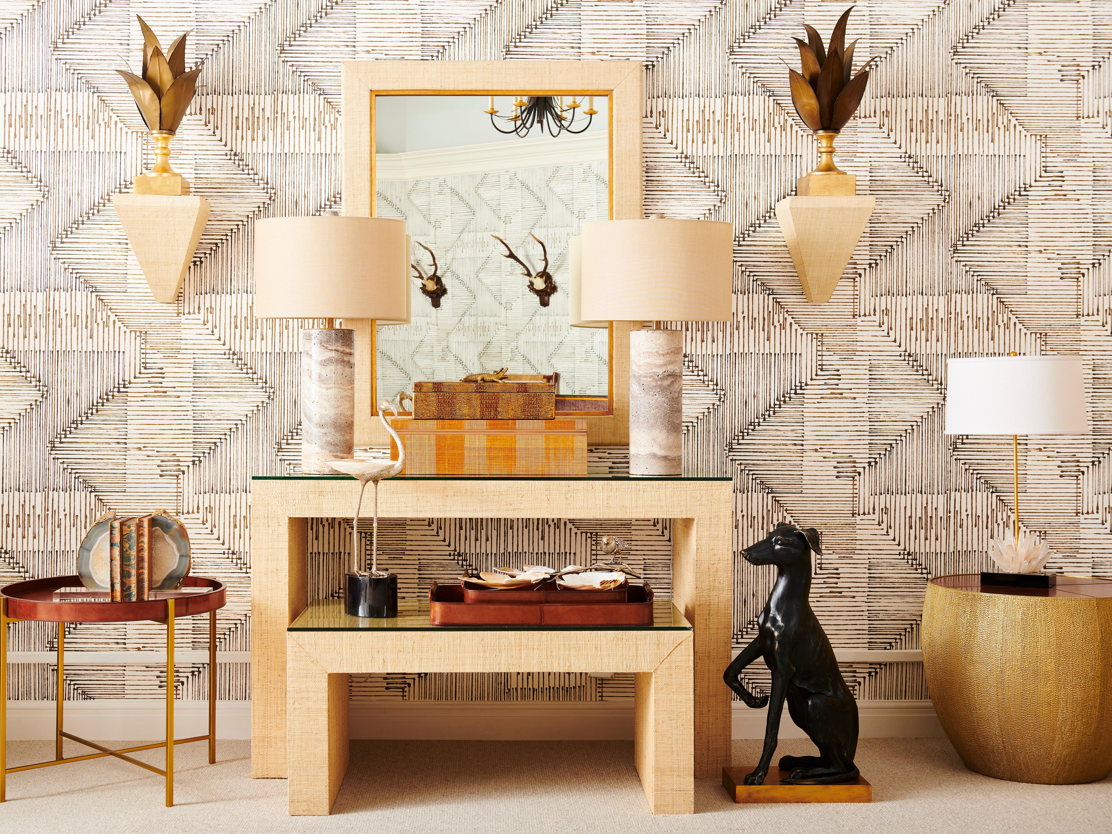 Chelsea House Gray Marble Column Table Lamp