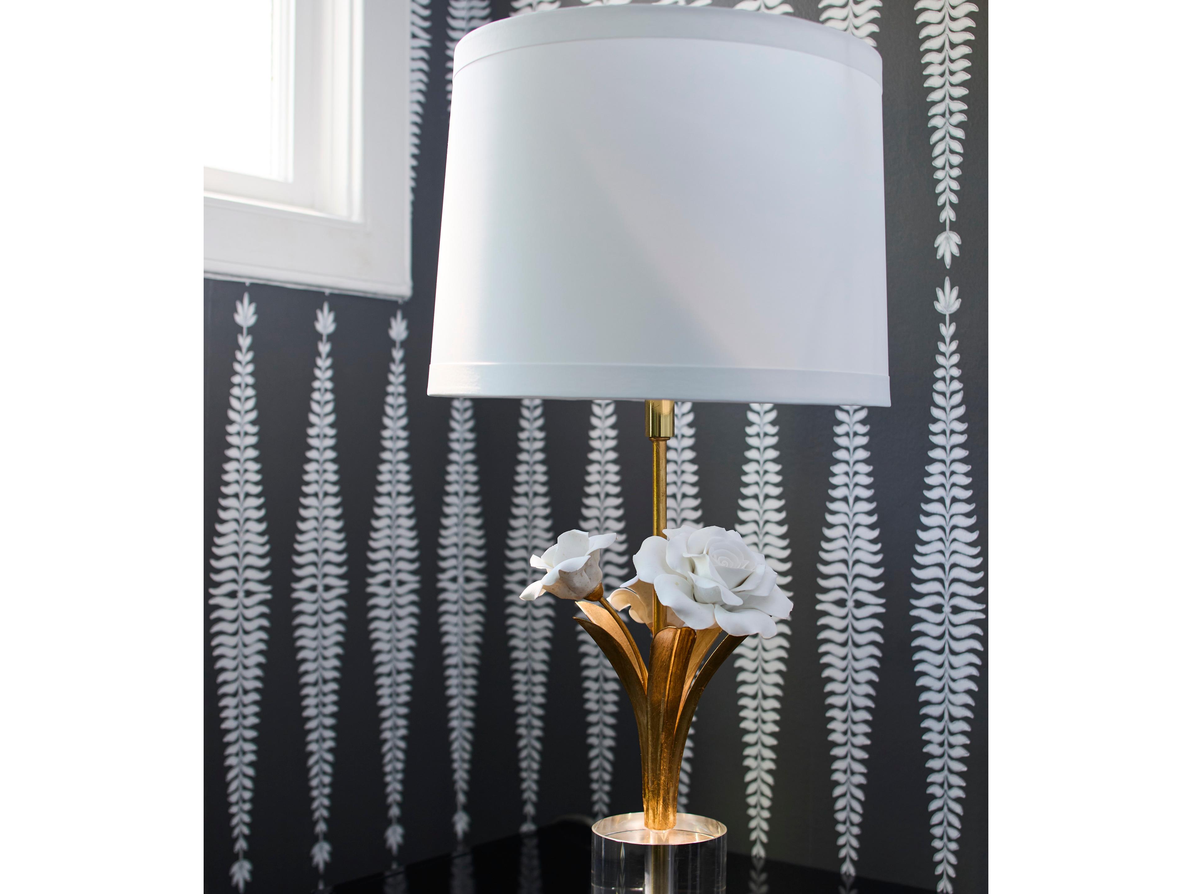 Chelsea House Small Rose Gold White Table Lamp