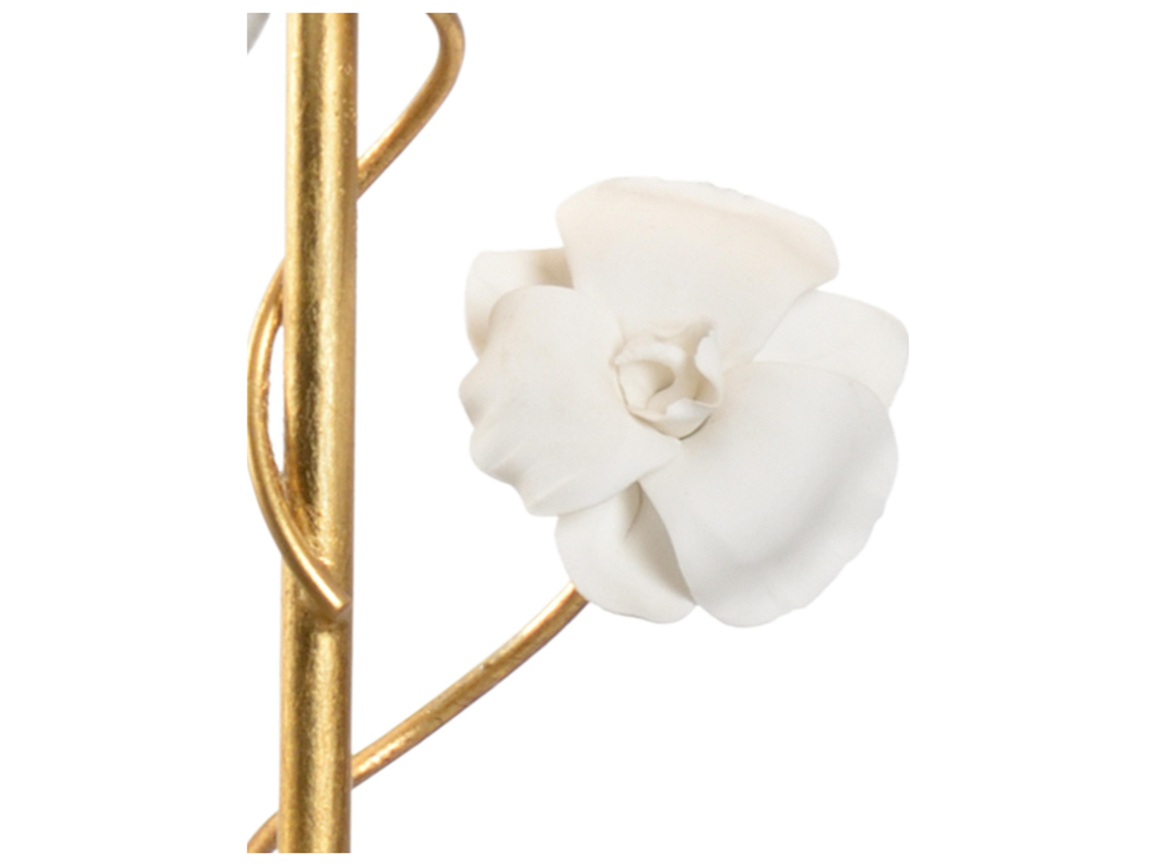 Chelsea House Large Orchid Gold White Table Lamp