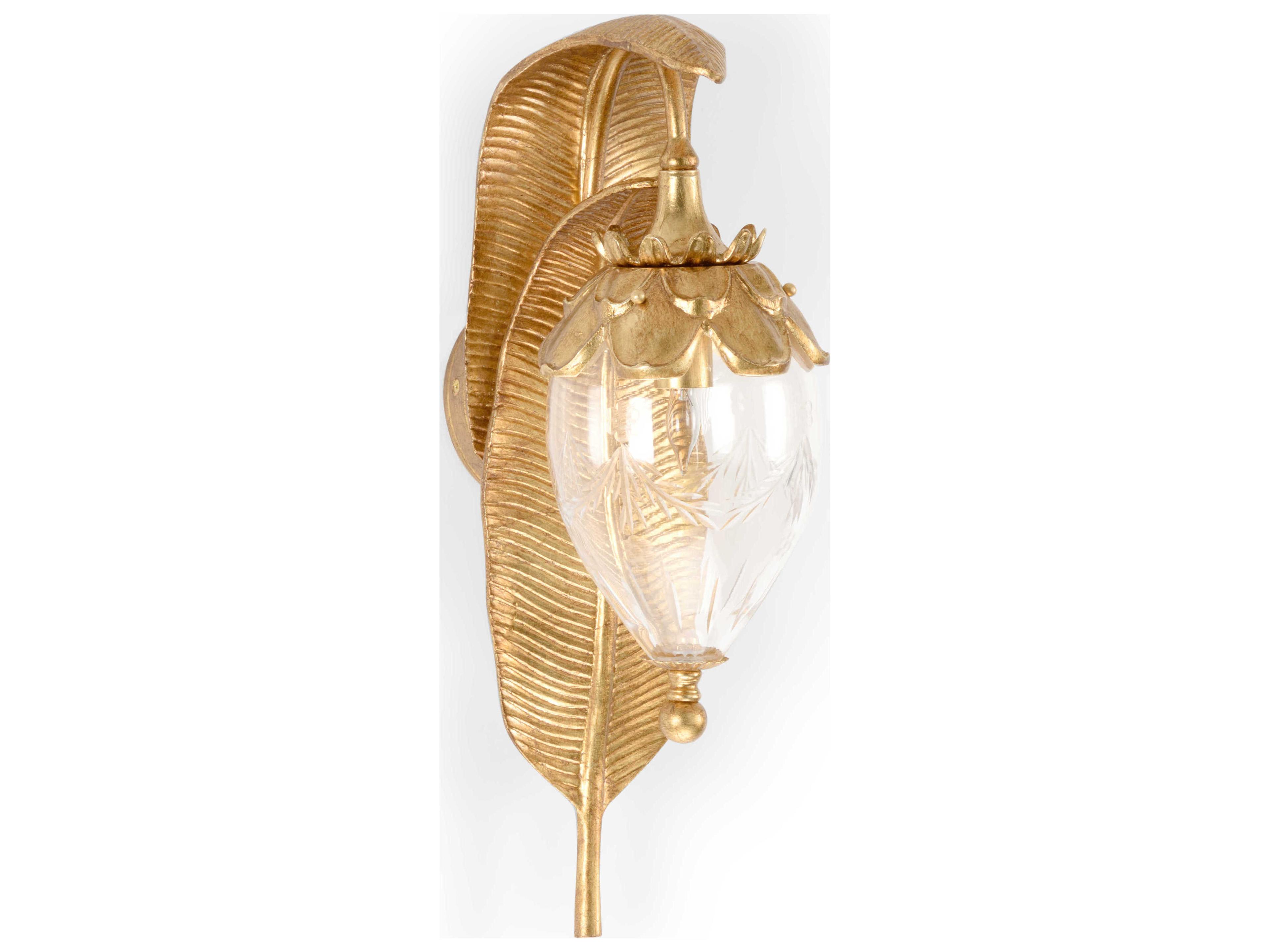 Gold Glass Wall Sconce