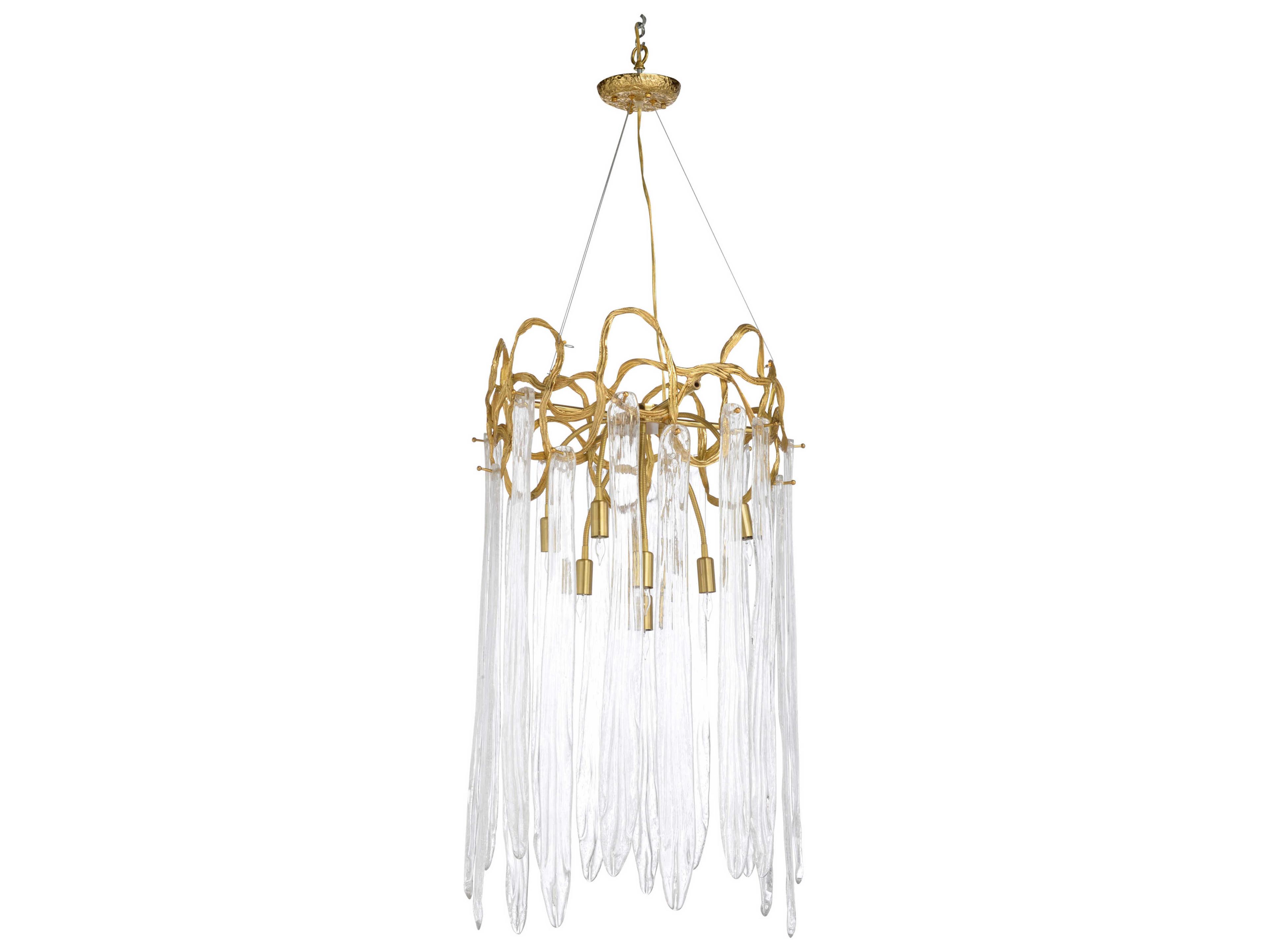 Gold Glass Candelabra Geometric Chandelier