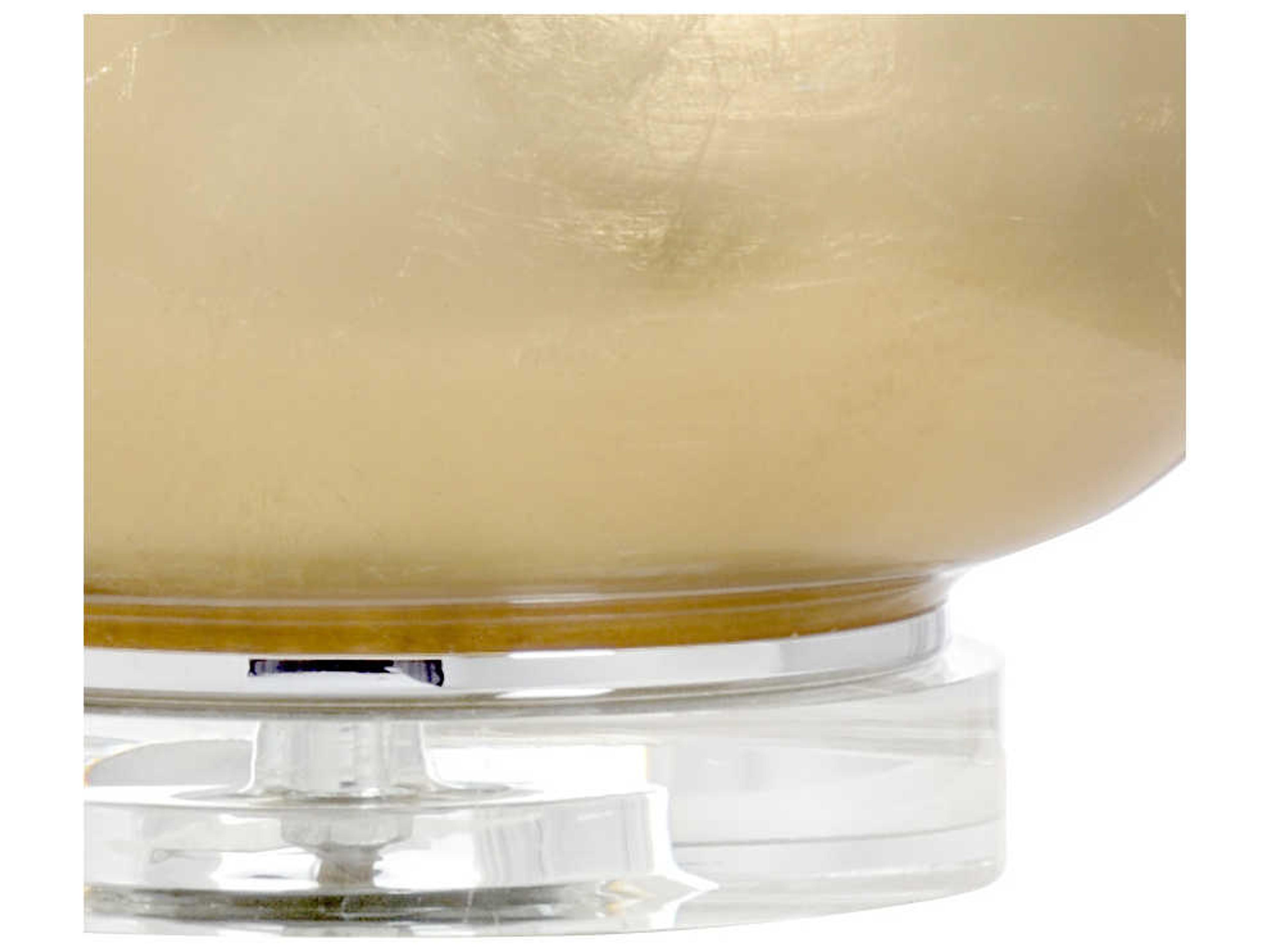 Chelsea House Glass Clear Gold Leaf Buffet Lamp