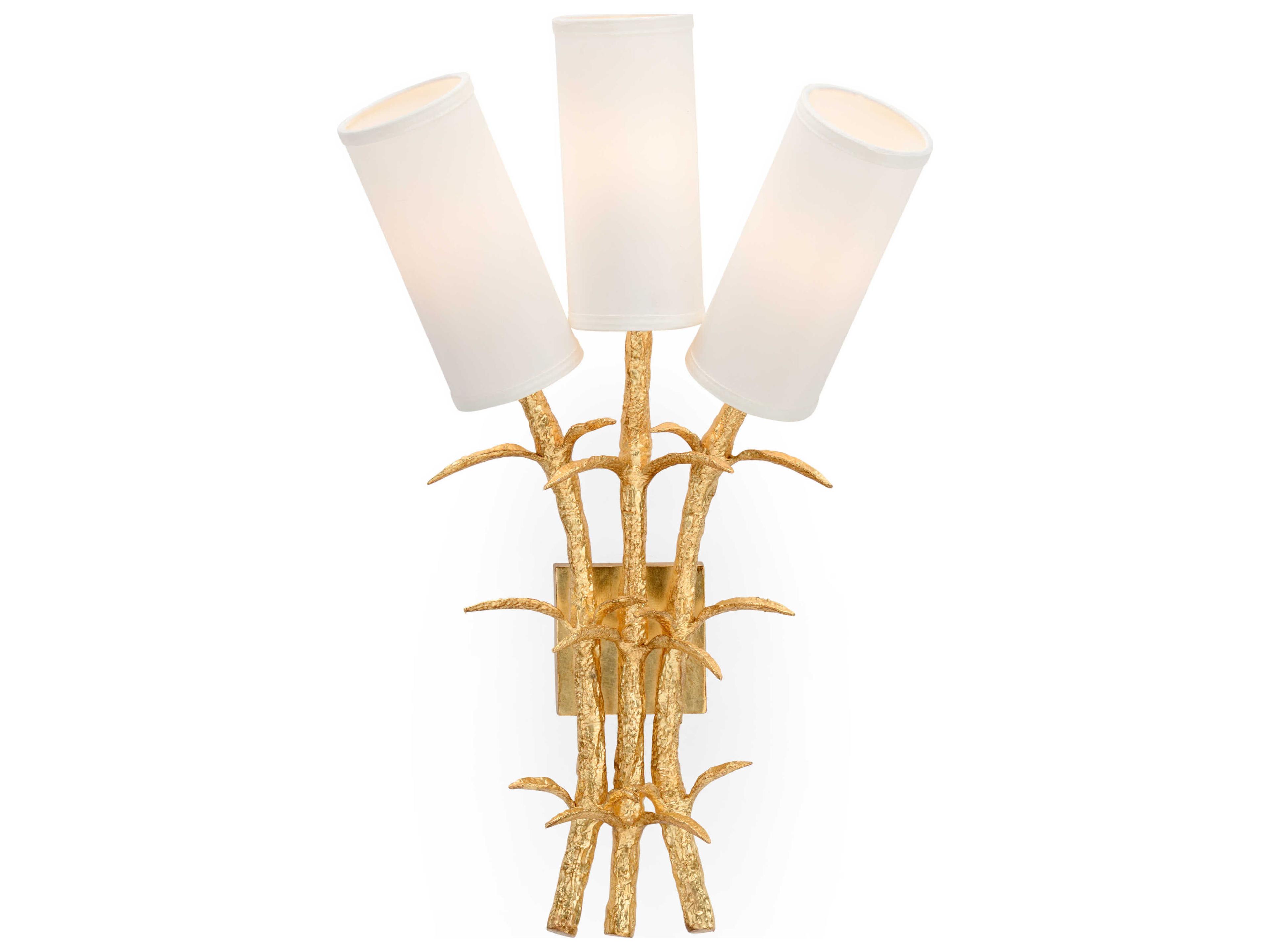 3-Light Gold Wall Sconce