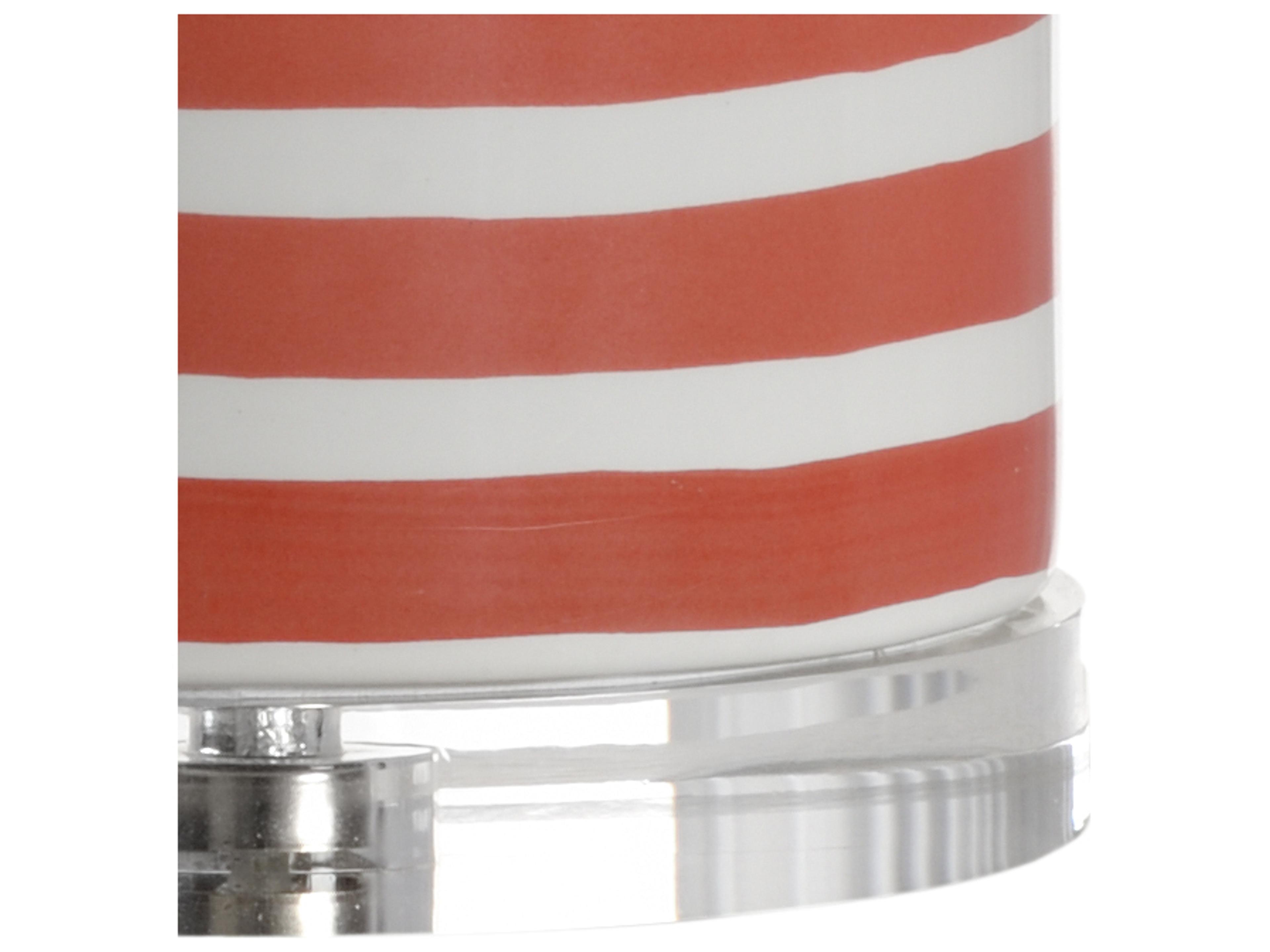 Chelsea House Orange Banded White Table Lamp