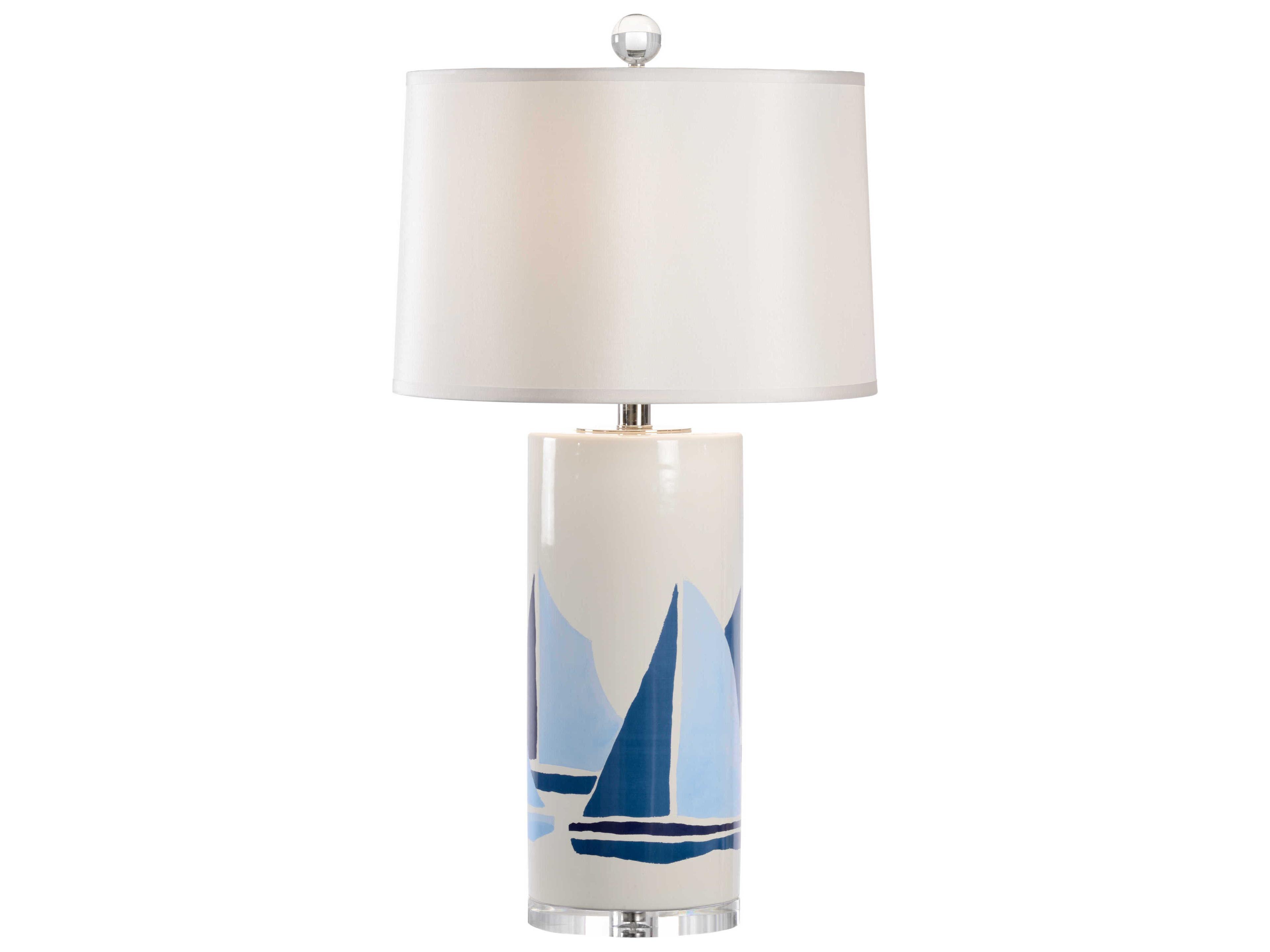 Chelsea House Jamie Merida Chesapeake White Blues Table Lamp