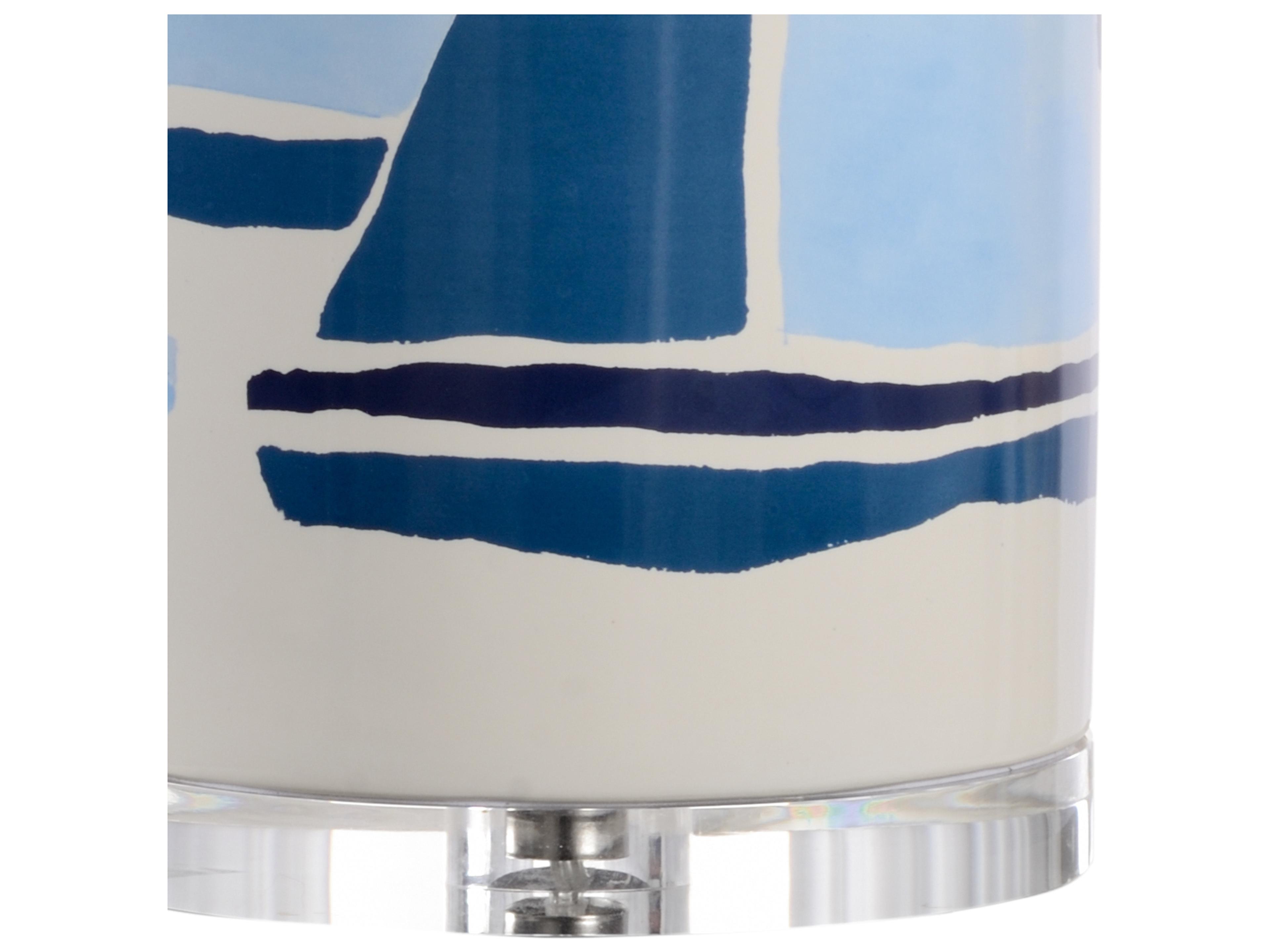 Chelsea House Jamie Merida Chesapeake White Blues Table Lamp