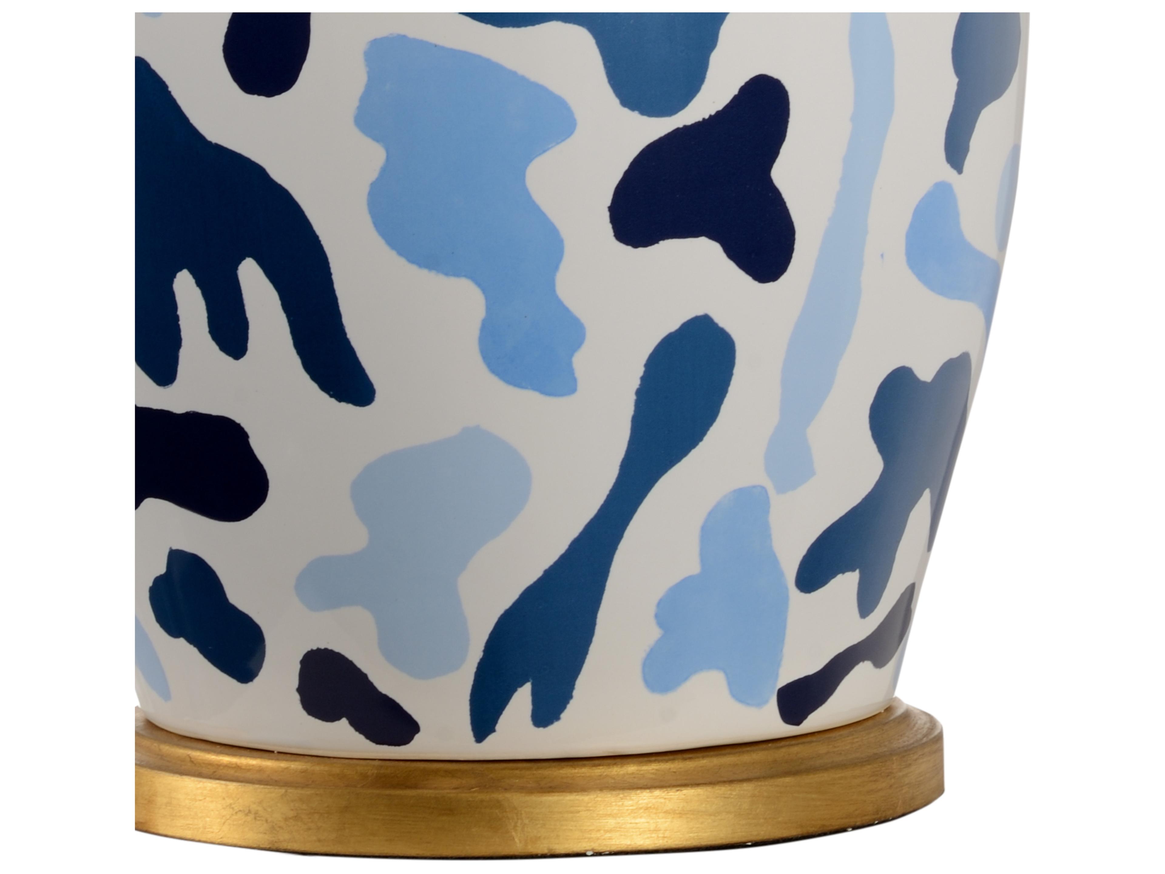 Chelsea House Jamie Merida St. Germain White Blues Table Lamp - Blue