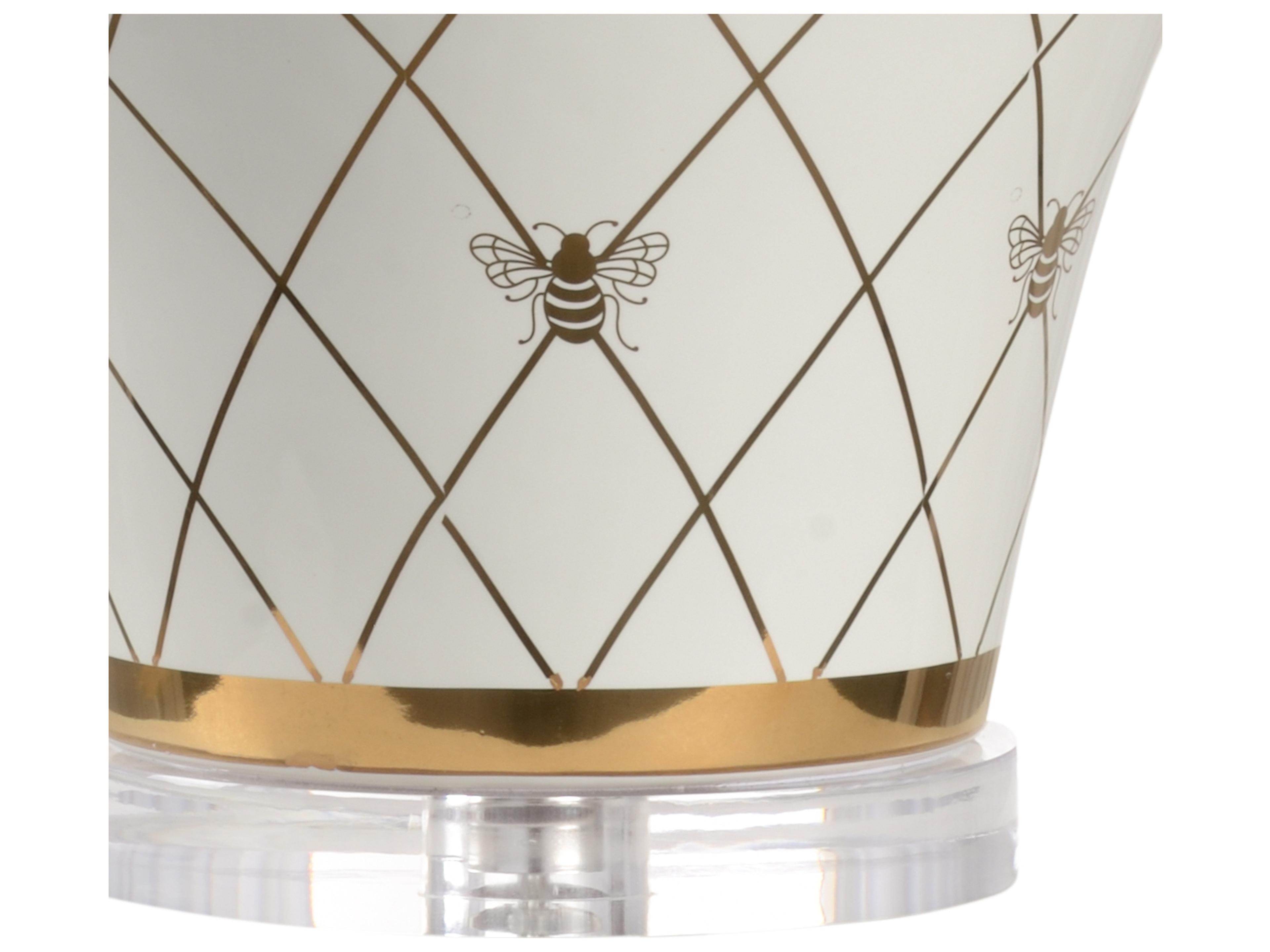 Chelsea House Ginger Jar White Gold Table Lamp