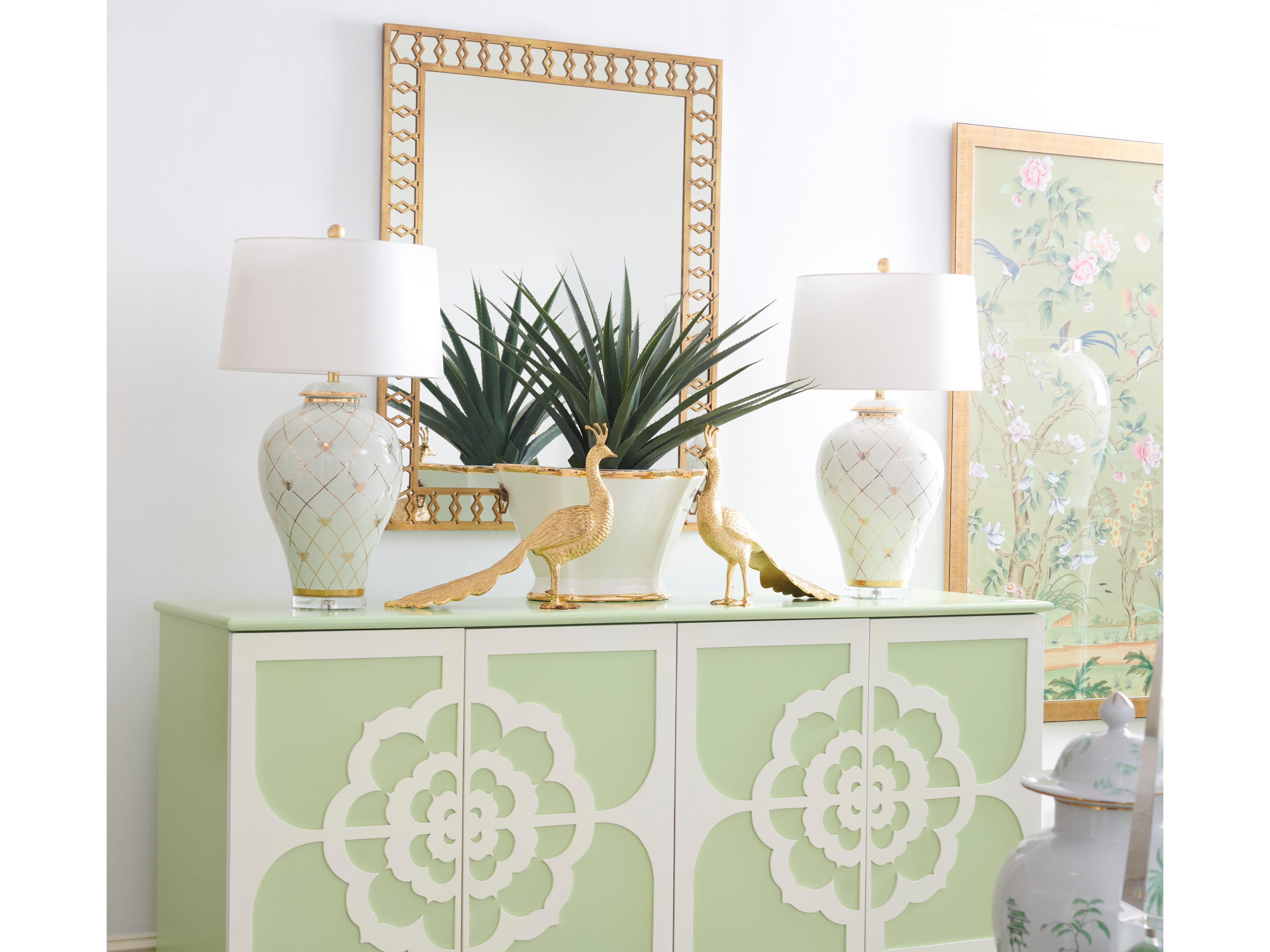 Chelsea House Ginger Jar White Gold Table Lamp