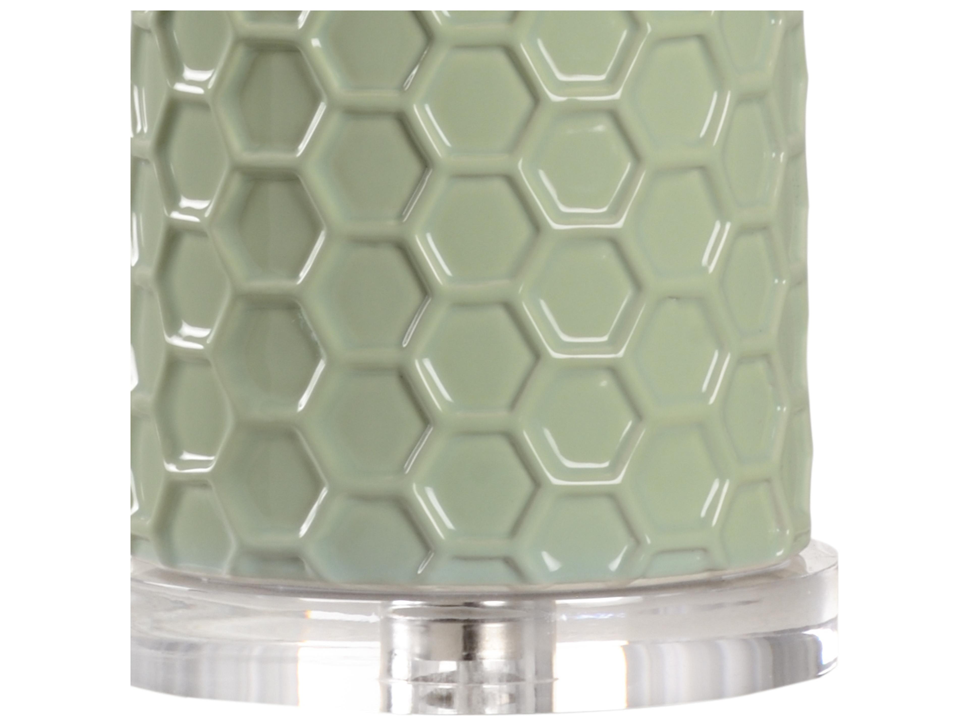 Chelsea House Shayla Copas April Honeycomb Green Table Lamp - Pistachio