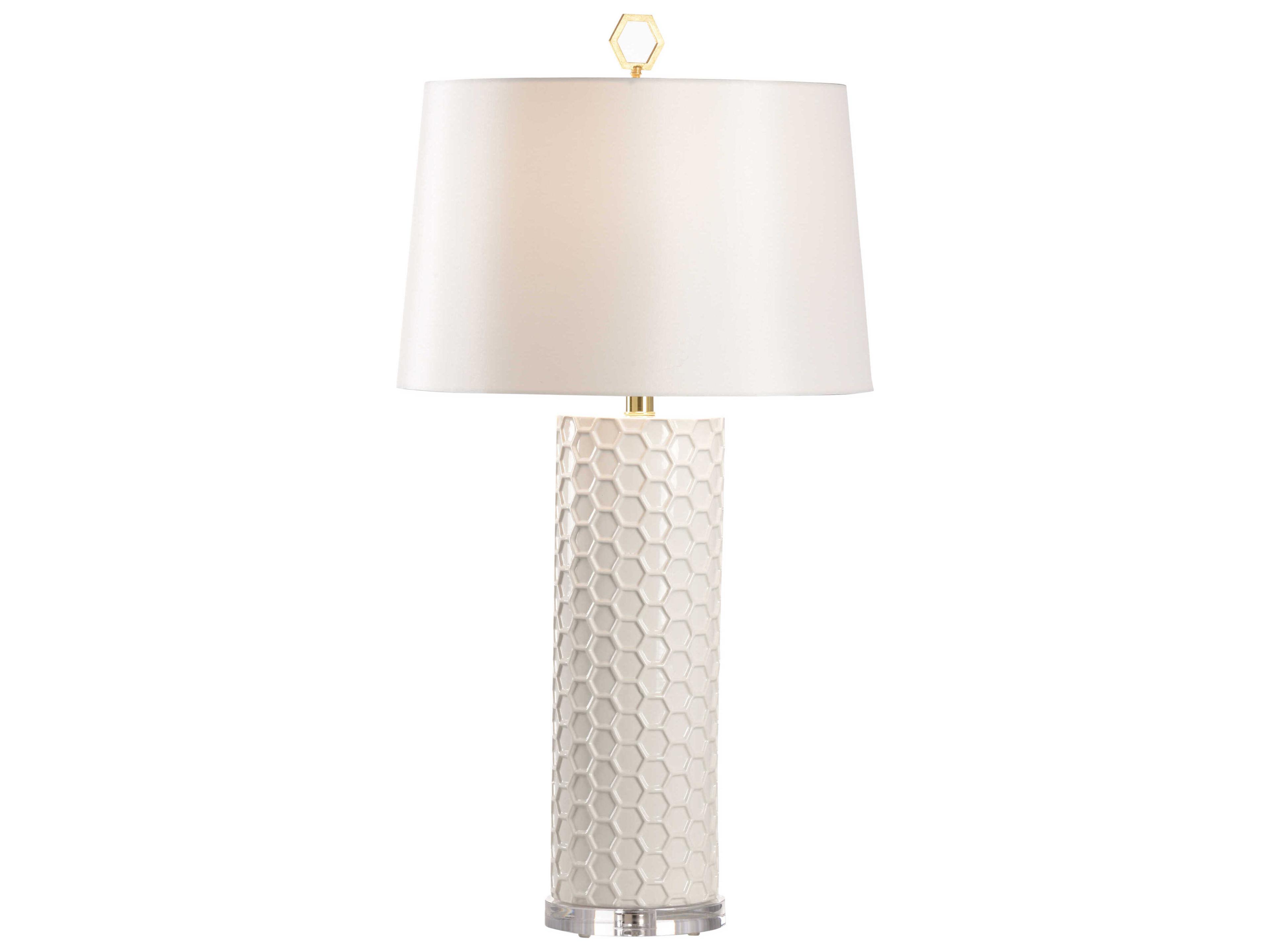 Chelsea House Shayla Copas April Honeycomb Table Lamp - White
