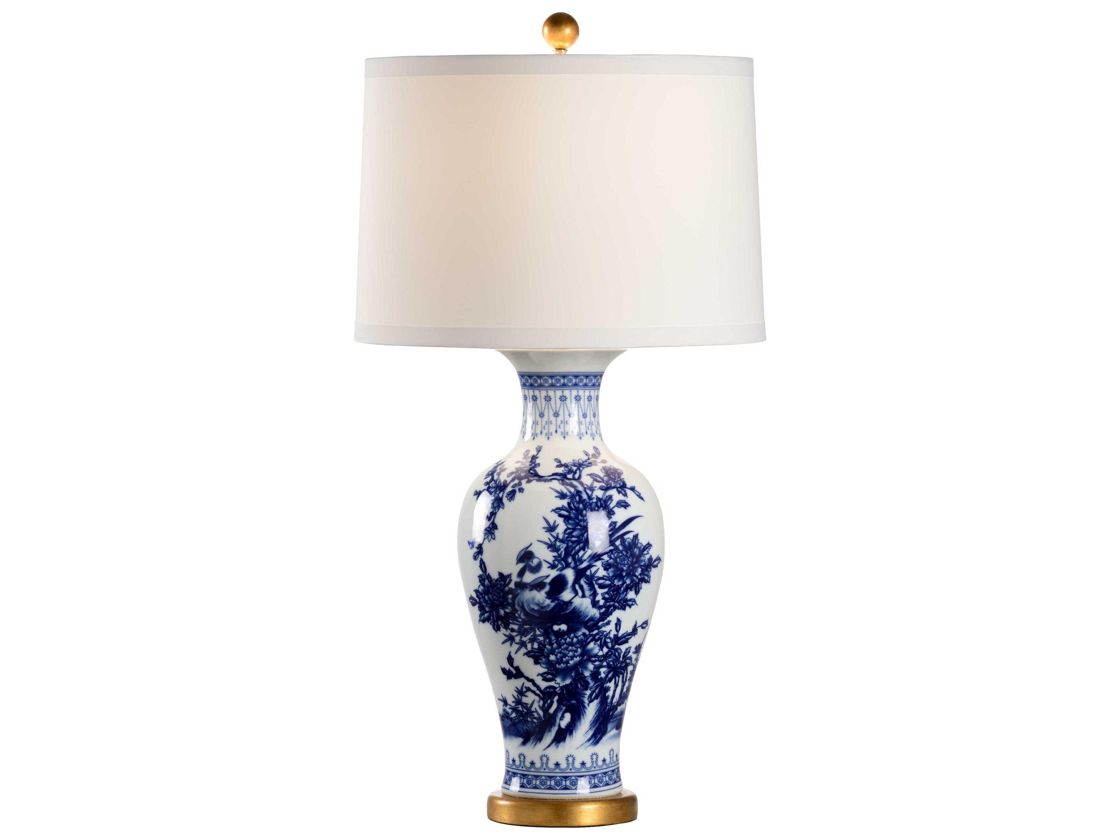 Chesterton Blue White Gold Table Lamp