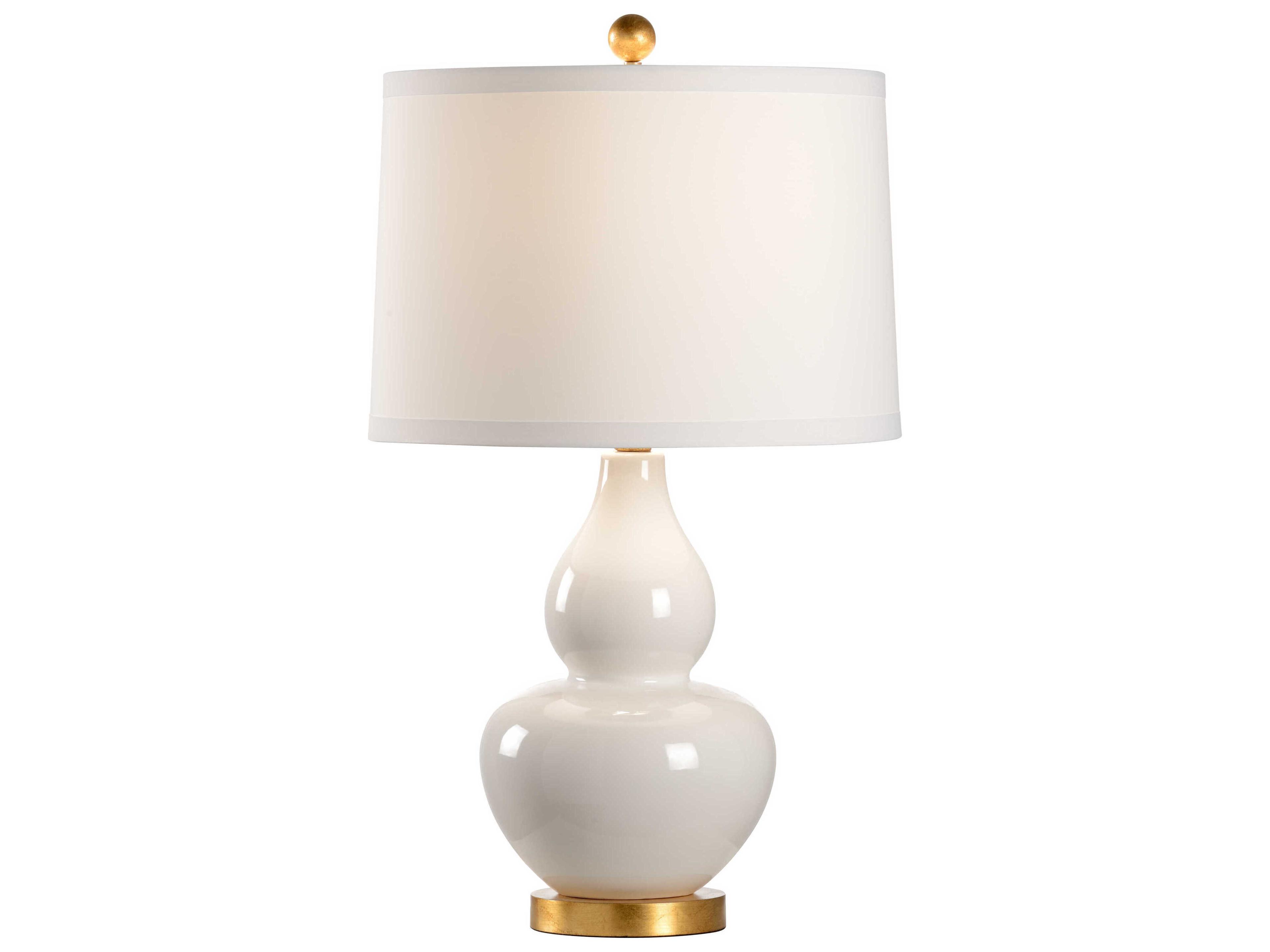 Gourd White Gold Table Lamp