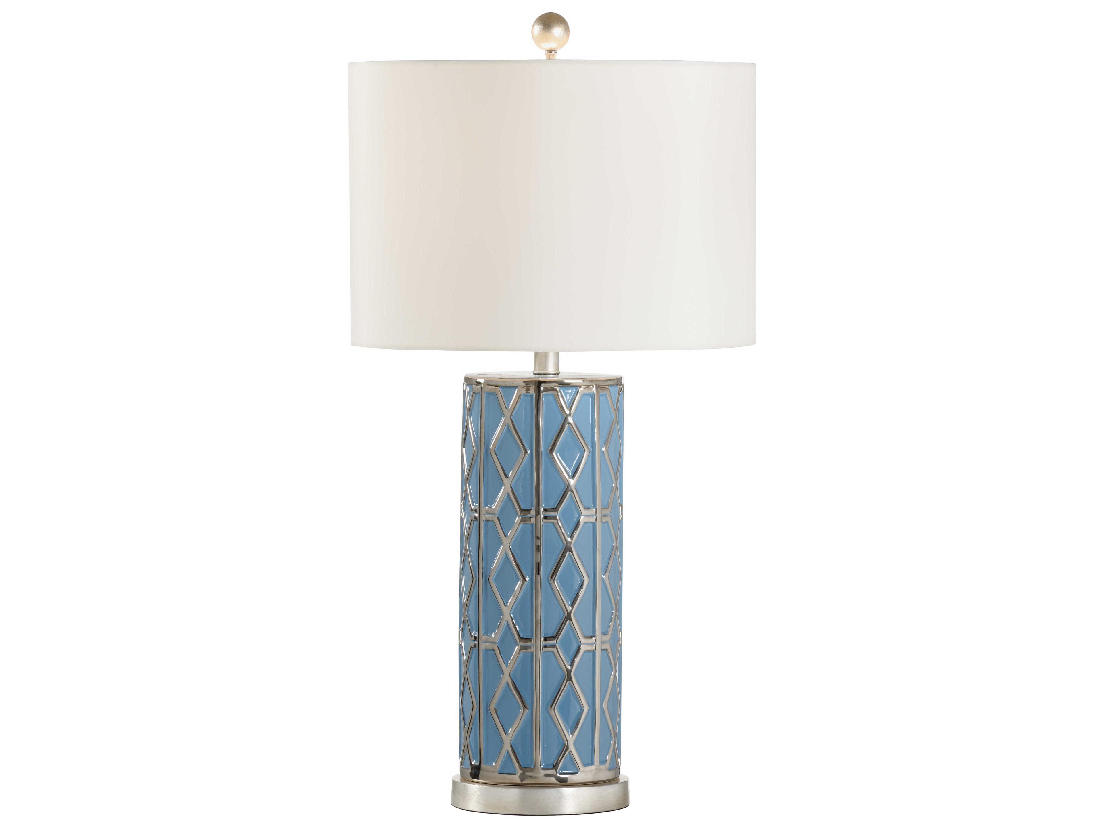 Shayla Copas Andreu Blue Silver Table Lamp - Blue/Silver