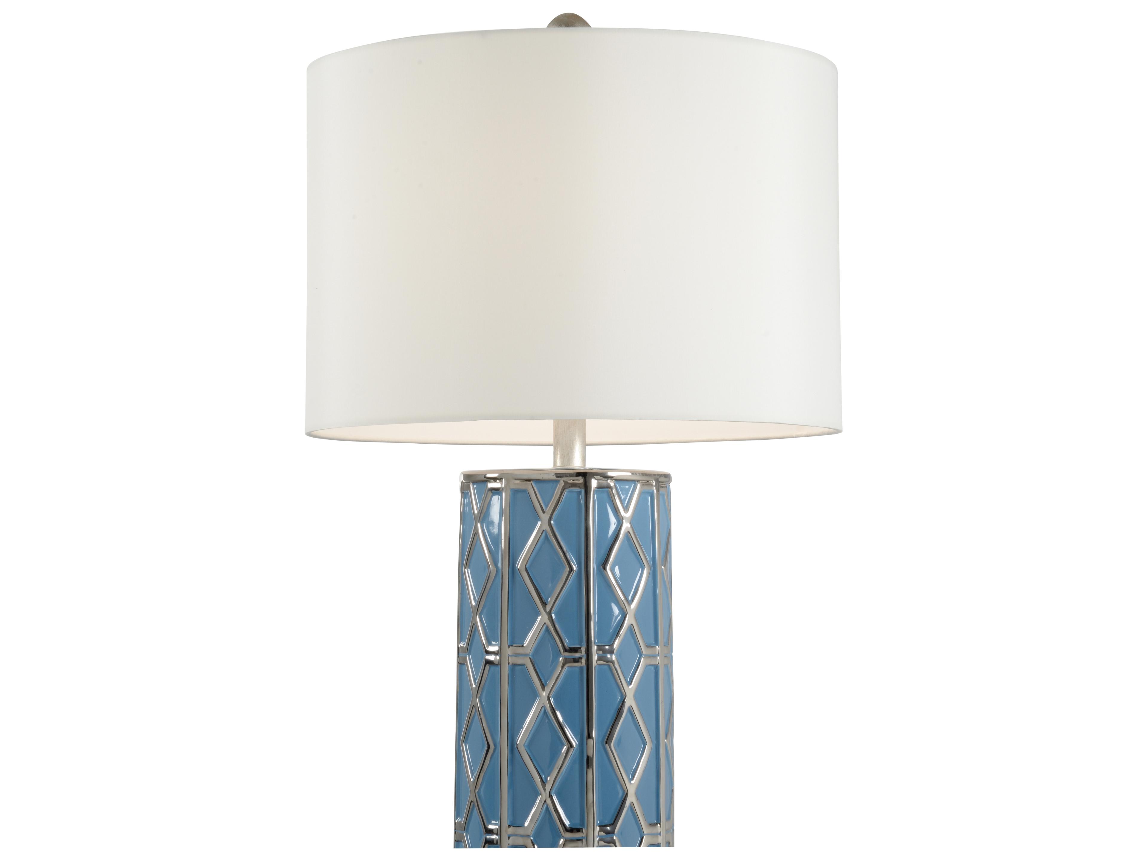 Chelsea House Shayla Copas Andreu Blue Silver Table Lamp - Blue/Silver