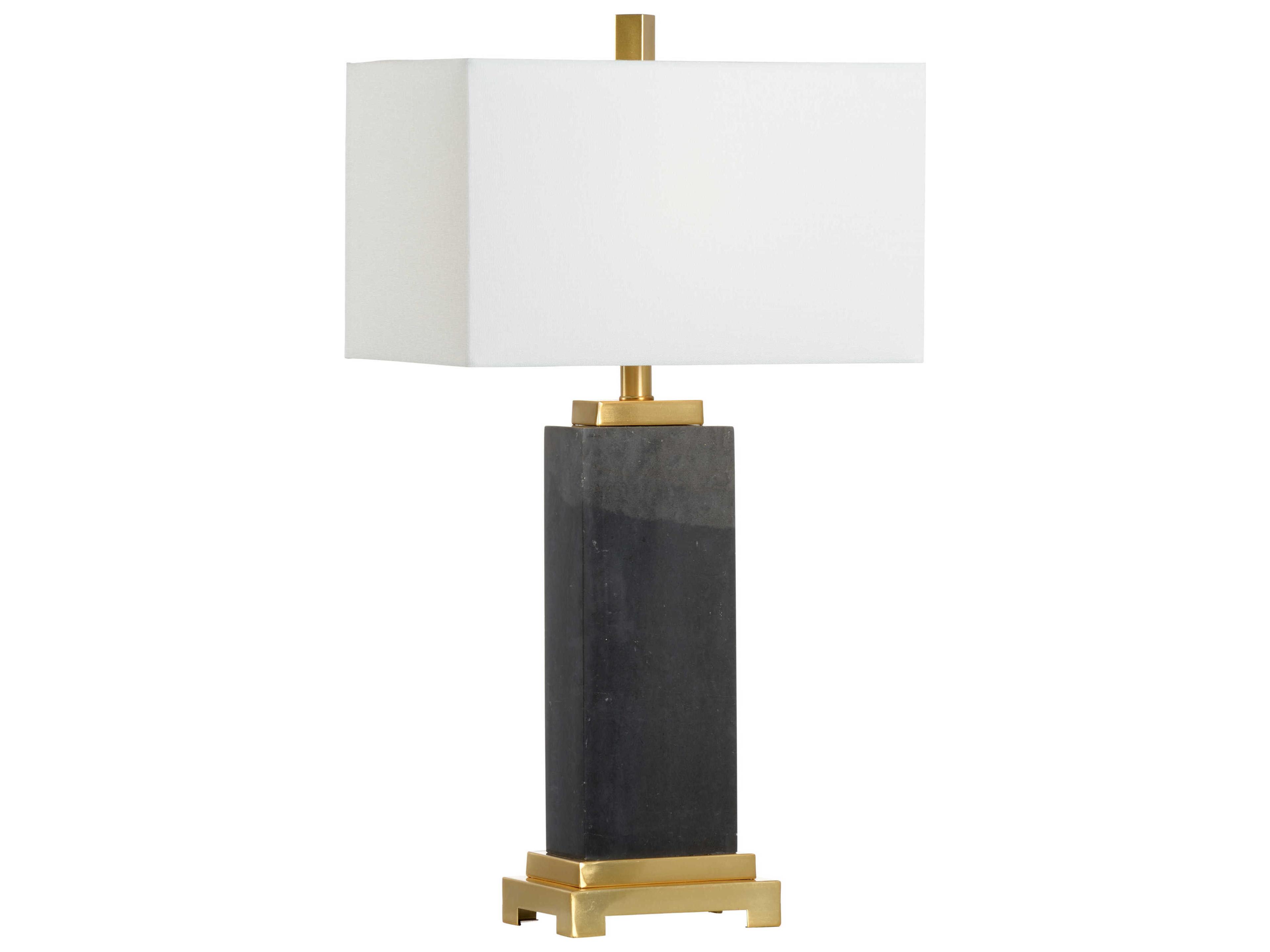 Black Kennedy Marble Gold Table Lamp