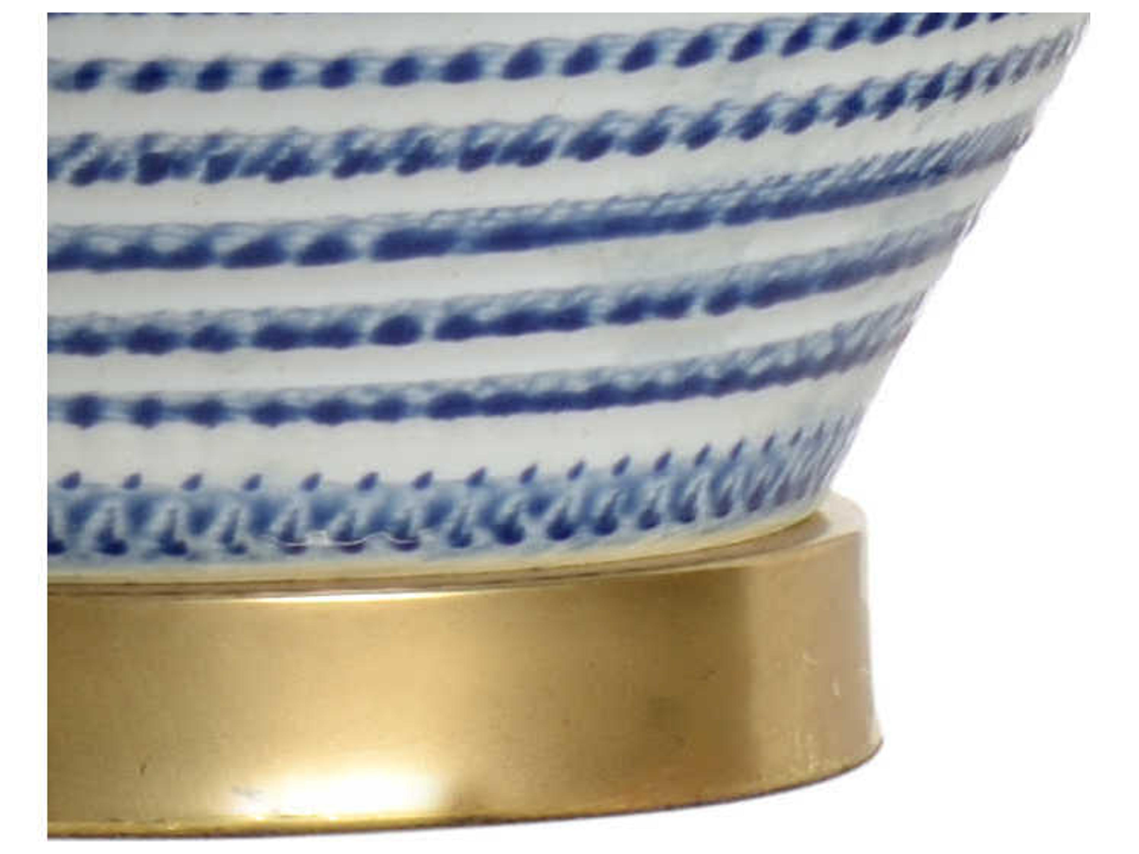 Chelsea House Blue White Glaze Gold Buffet Lamp