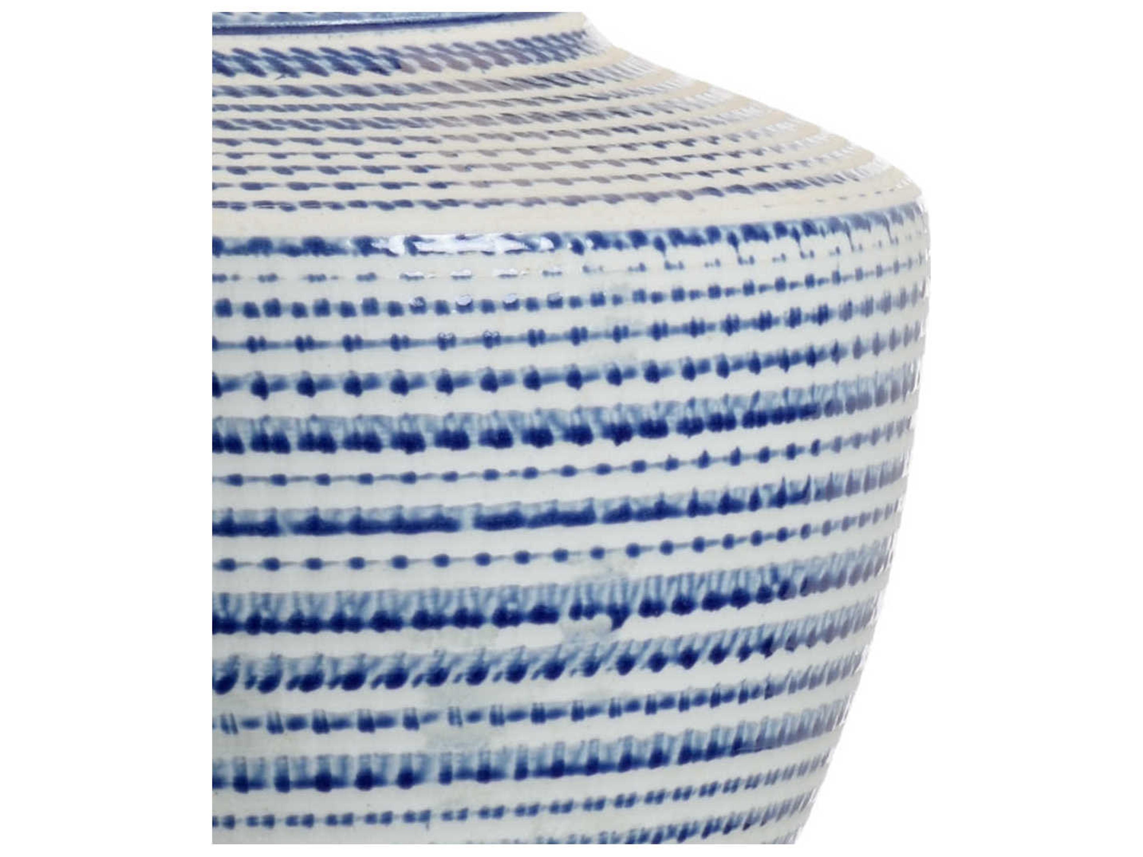 Chelsea House Blue White Glaze Gold Buffet Lamp