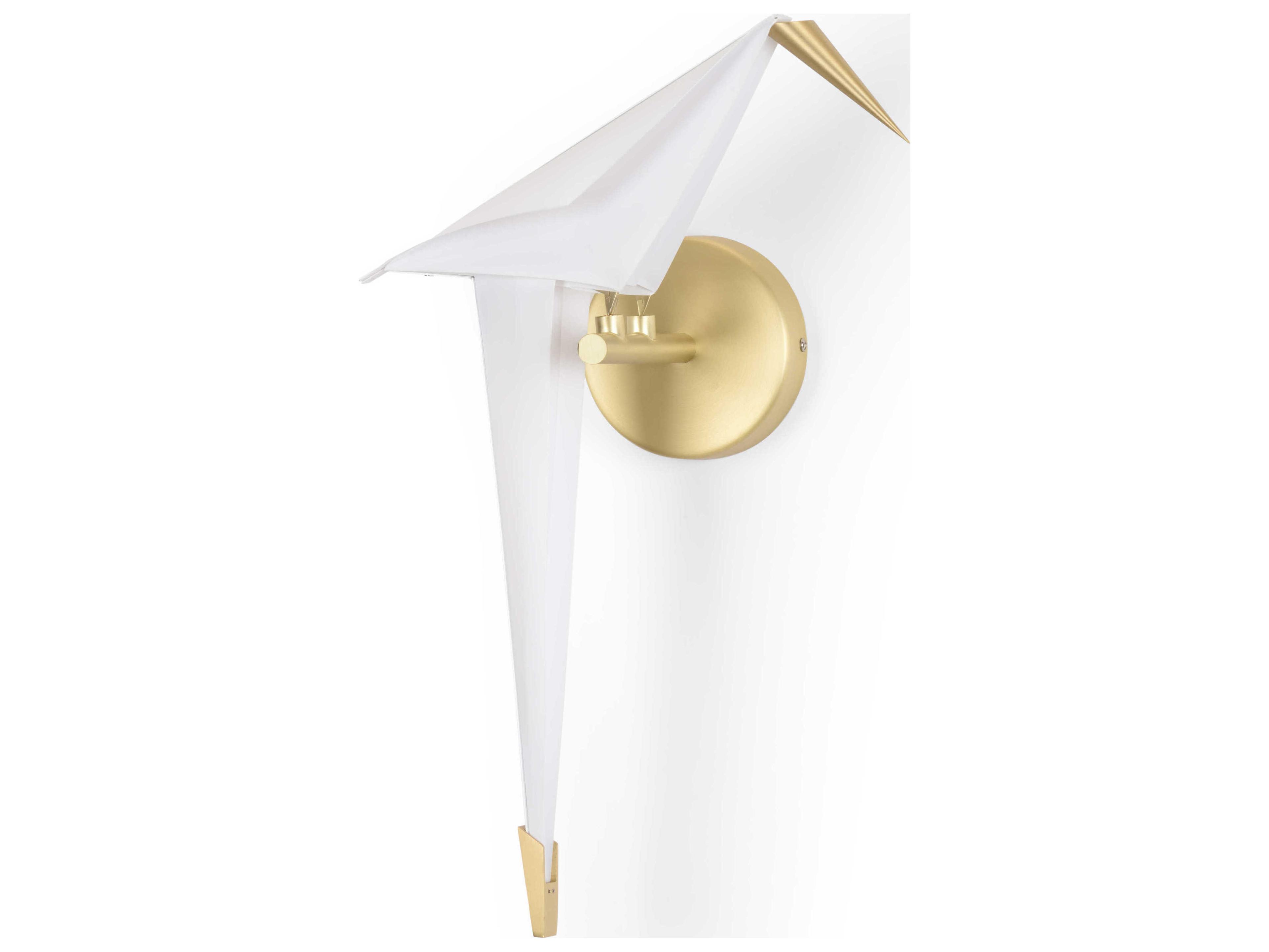 White Gold Brass Wall Sconce