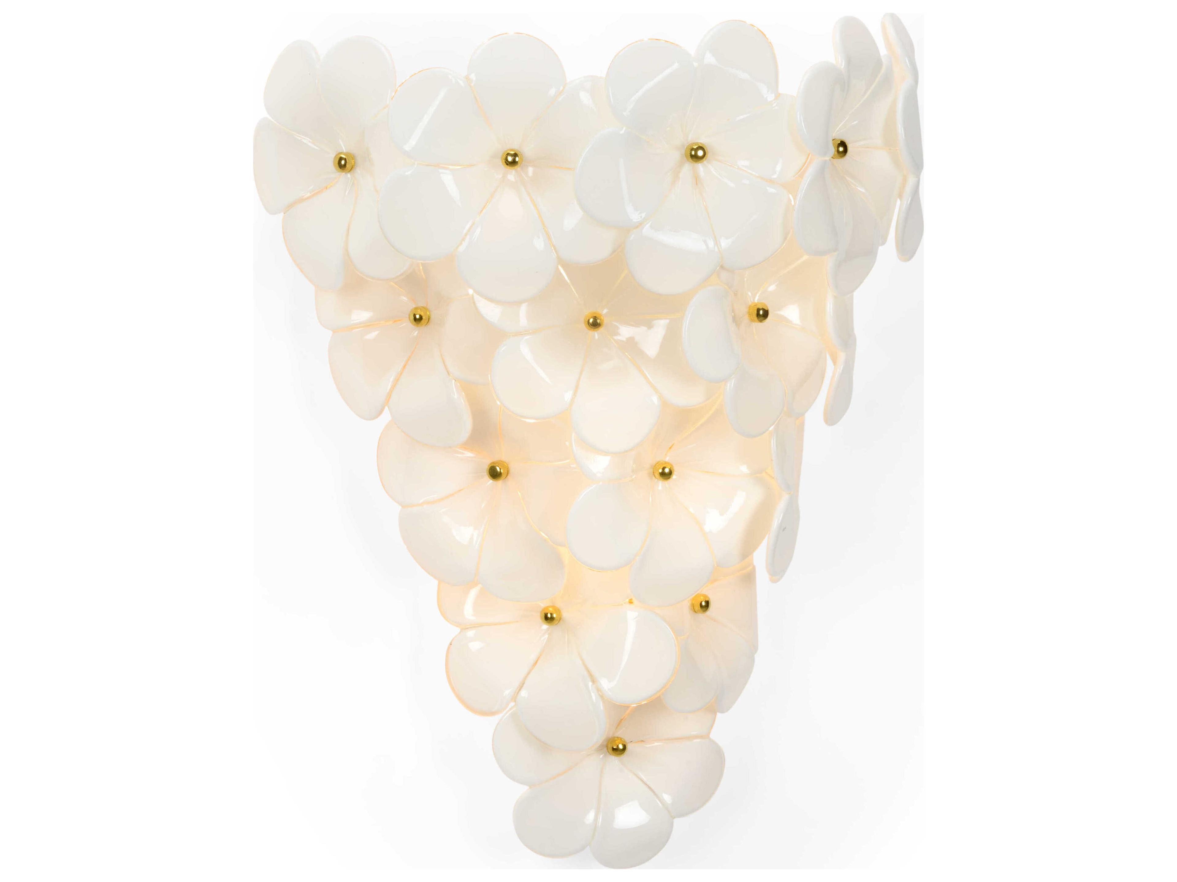 White Gold Glass Wall Sconce