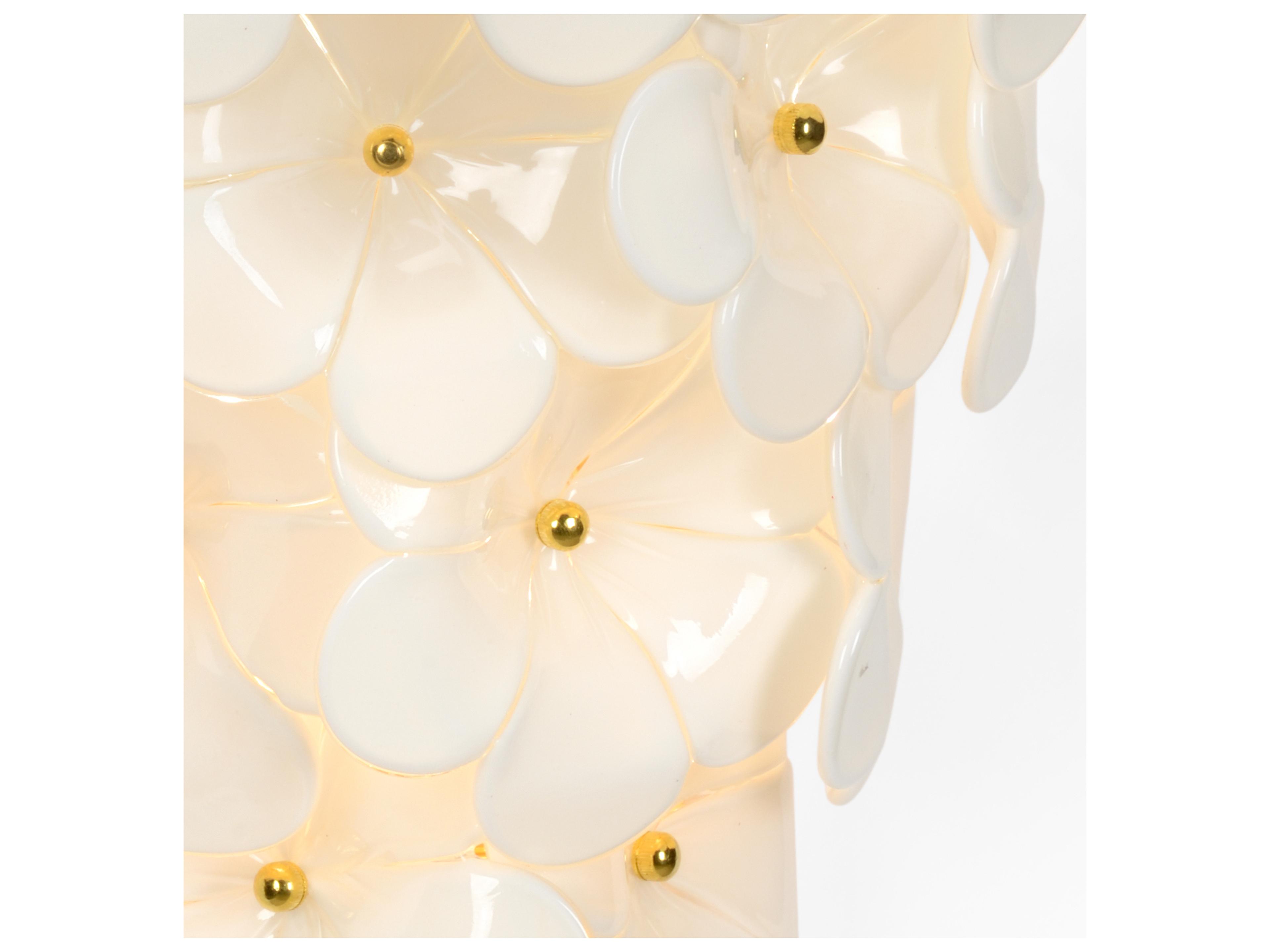 Chelsea House White Gold Glass Wall Sconce