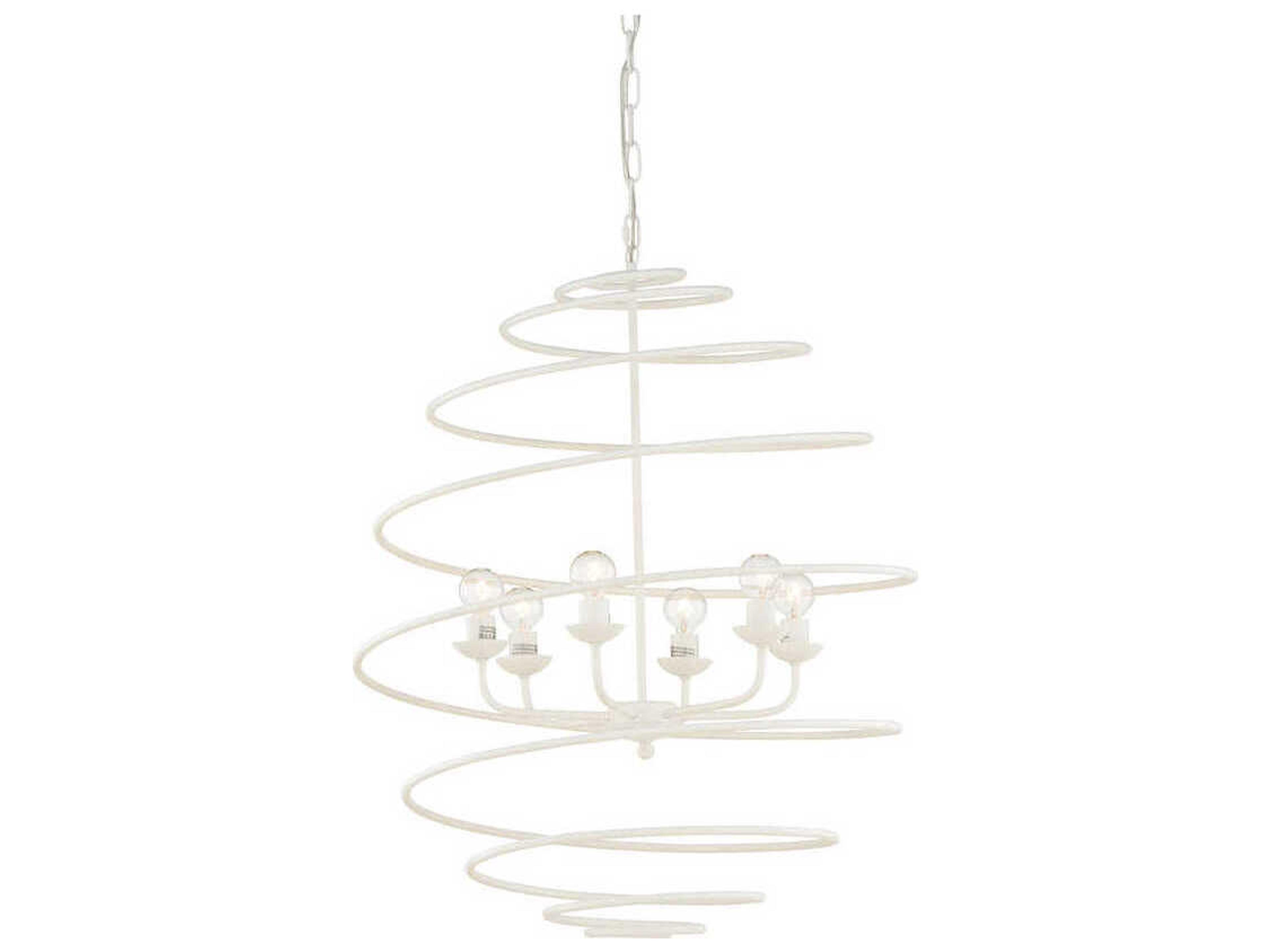 Spyra 6-Light Matte White Chandelier