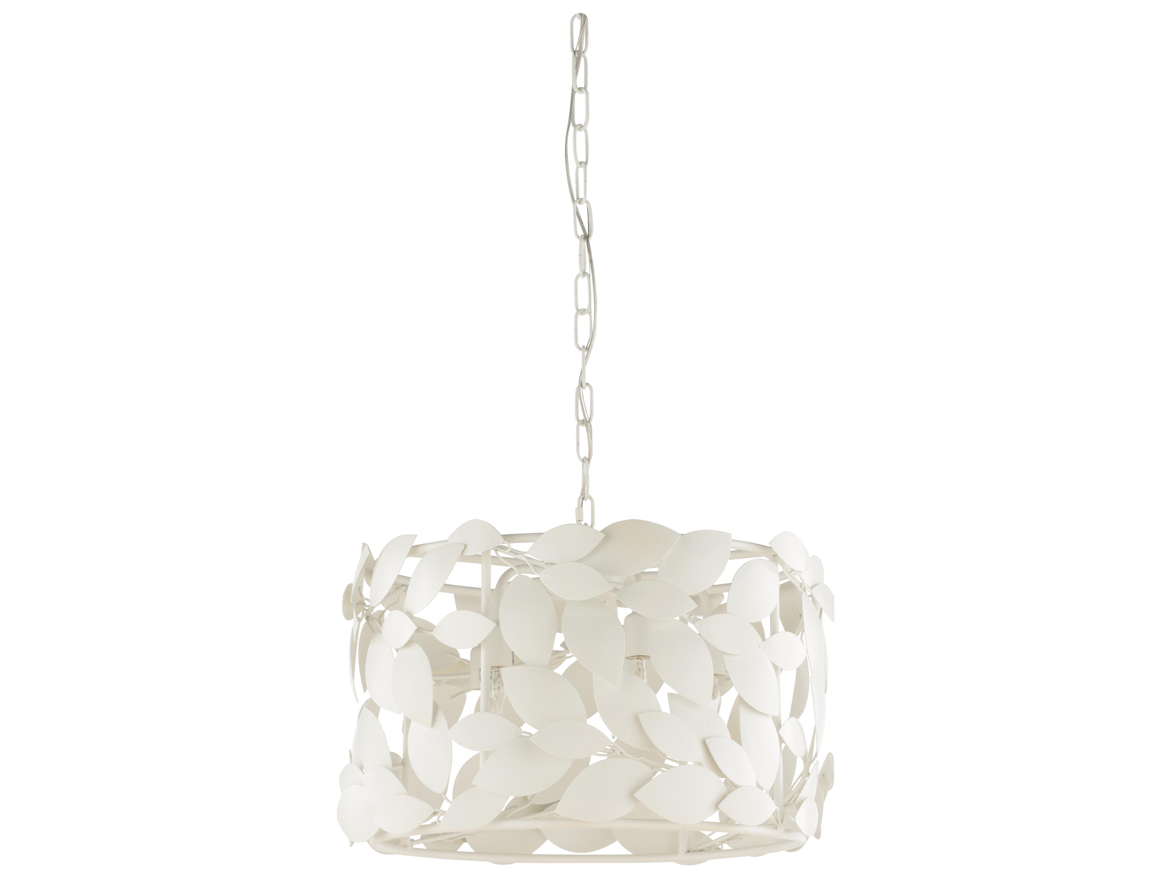 Chelsea House Jamie Merida 5-Light White Drum Chandelier