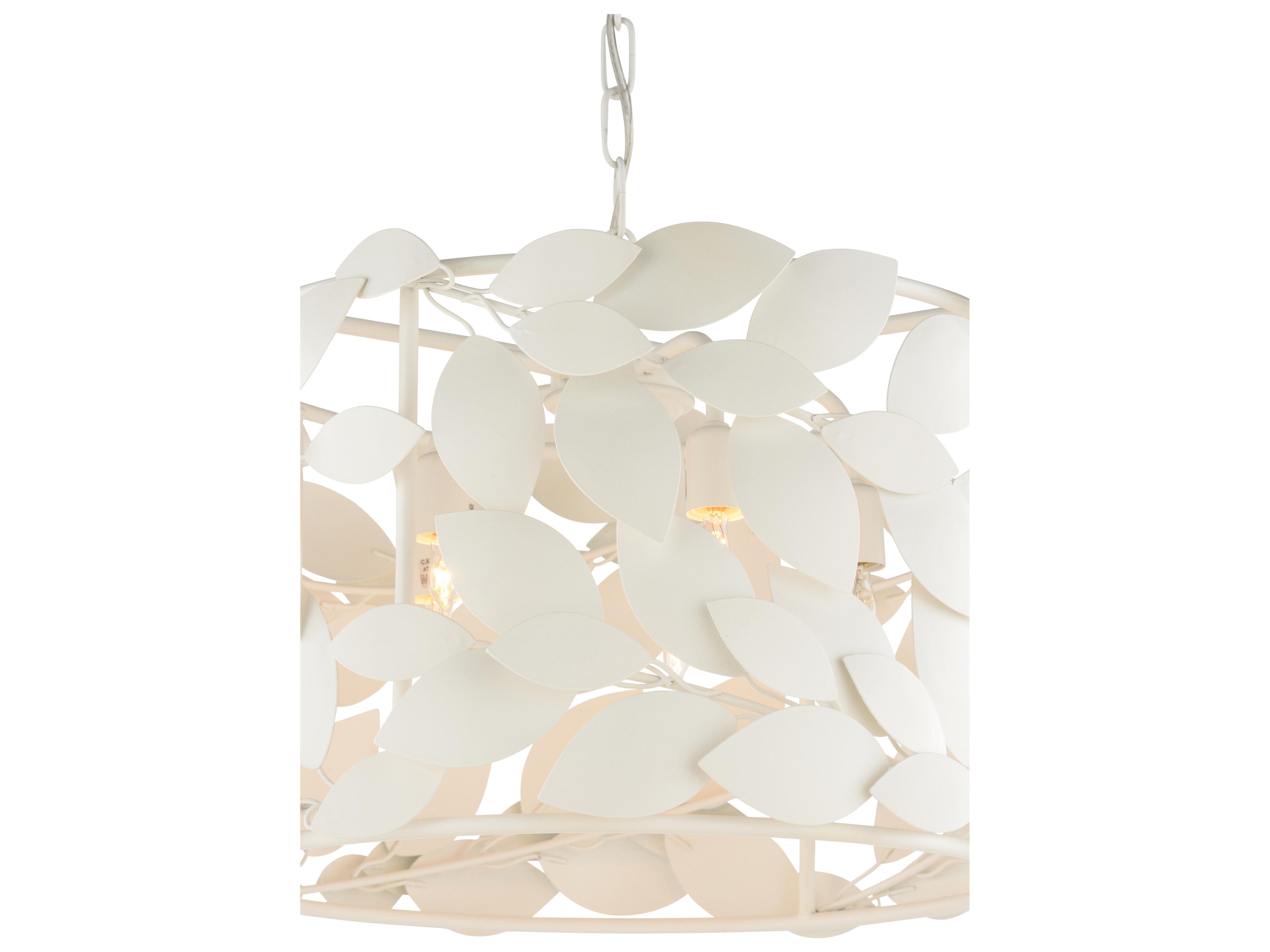 Chelsea House Jamie Merida 5-Light White Drum Chandelier