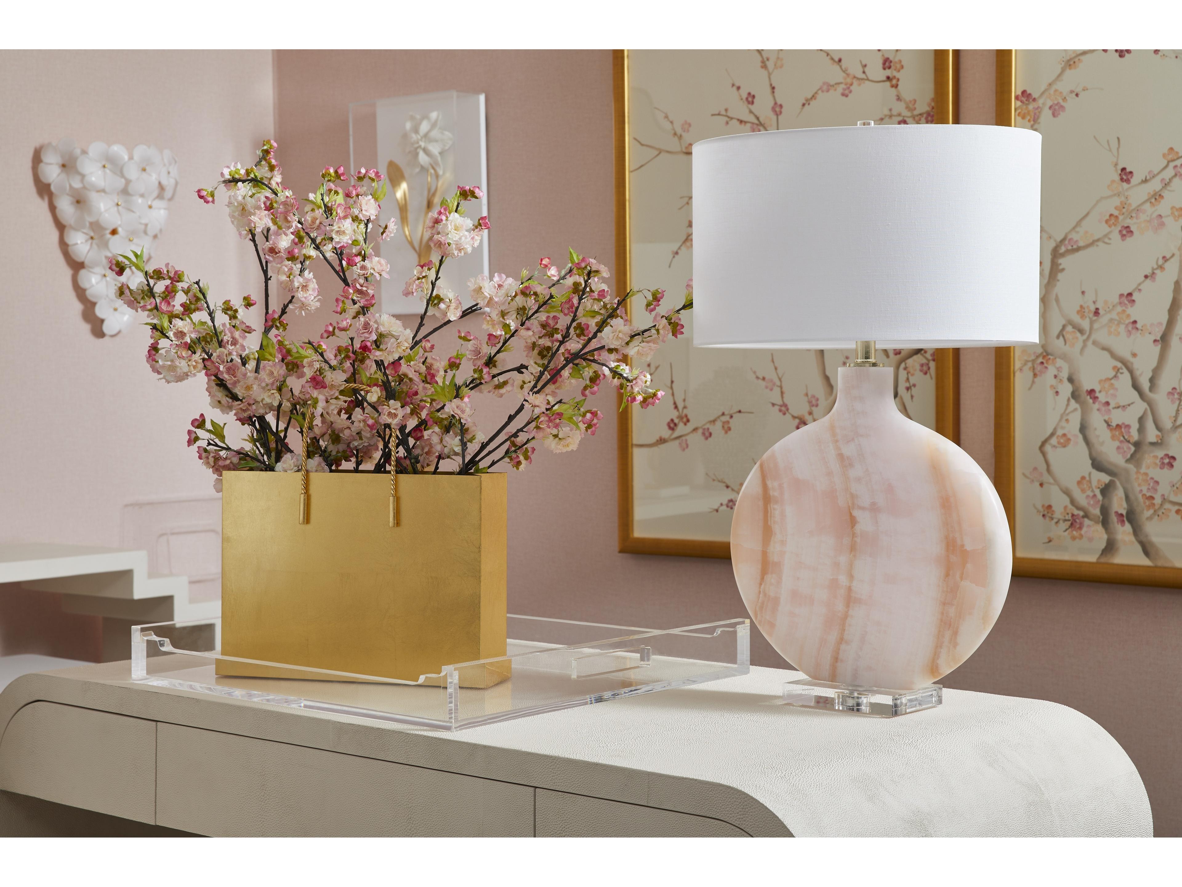 Chelsea House Shayla Copas Pink White Cream Buffet Lamp