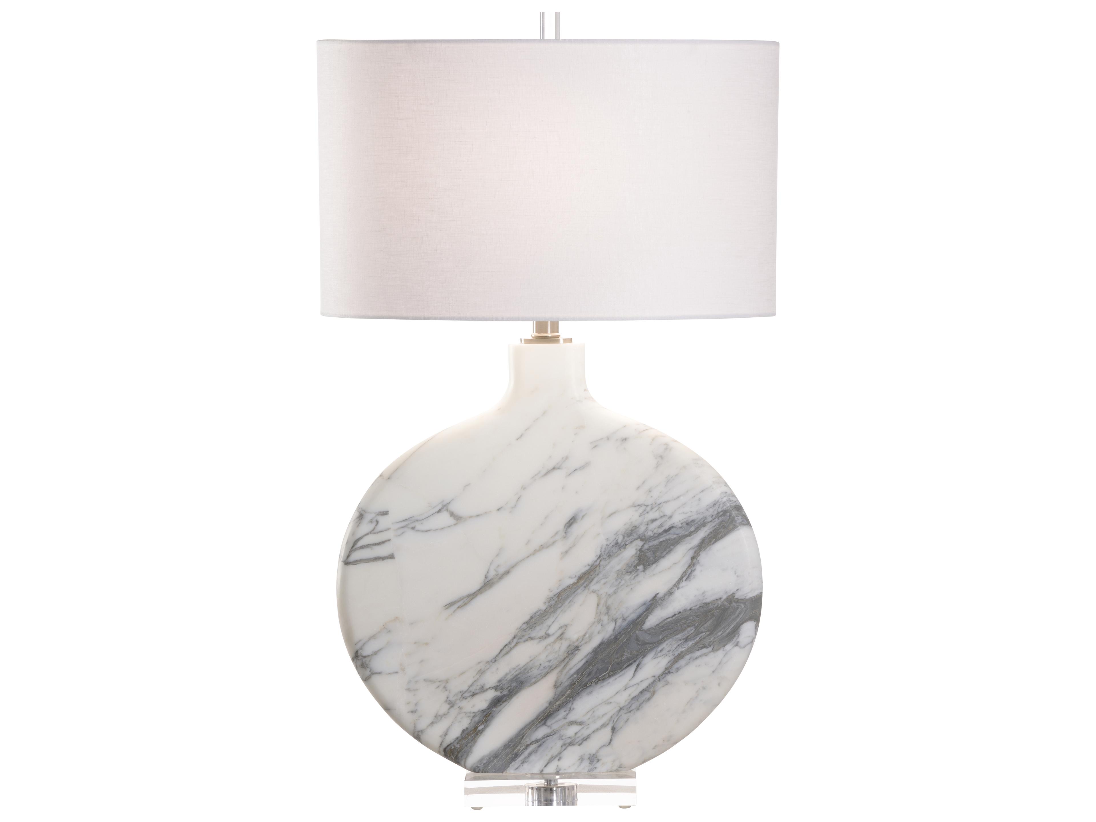 Shayla Copas White Cream Gray Buffet Lamp