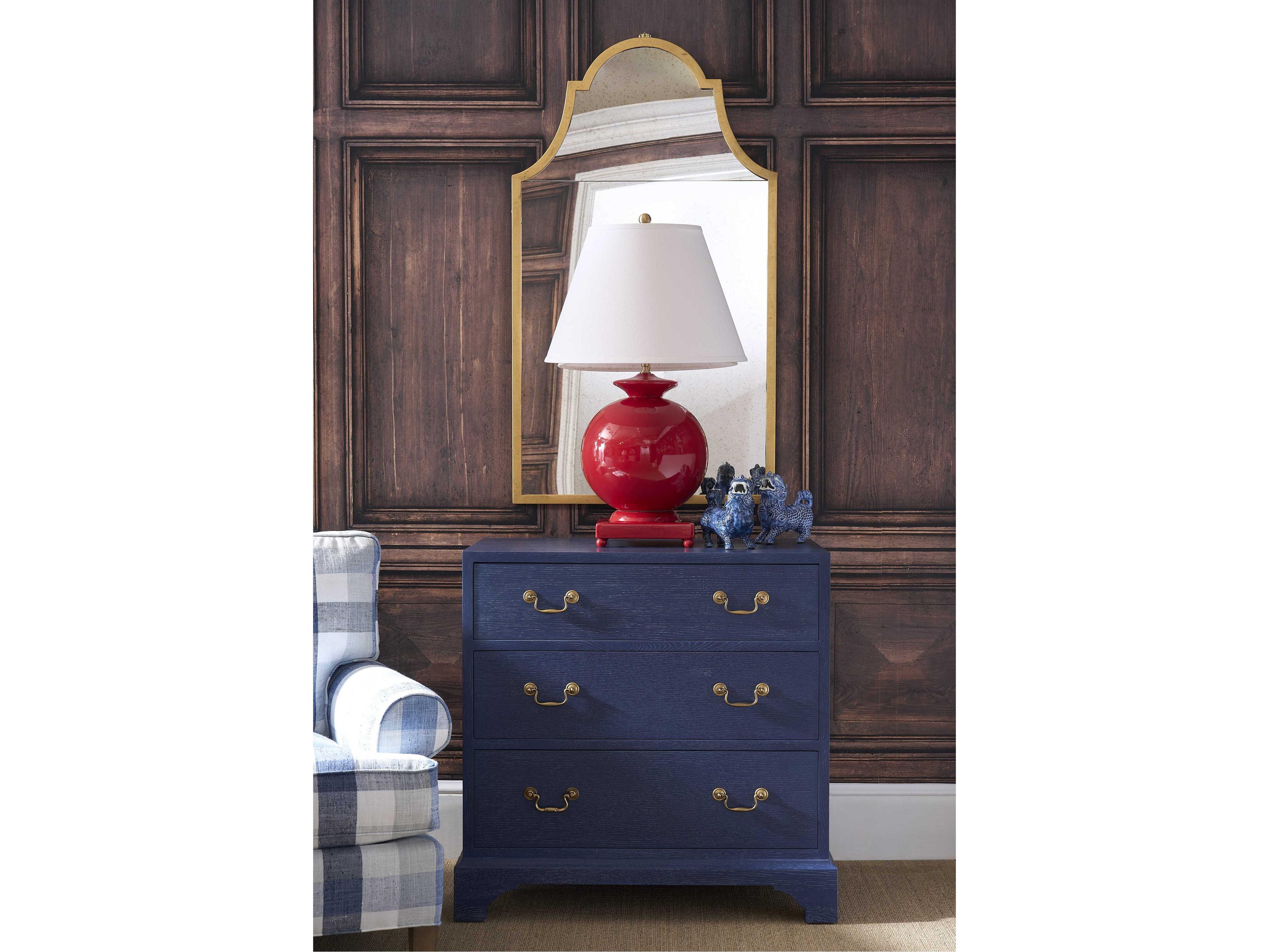 Chelsea House Opus Red Off White Linen Table Lamp