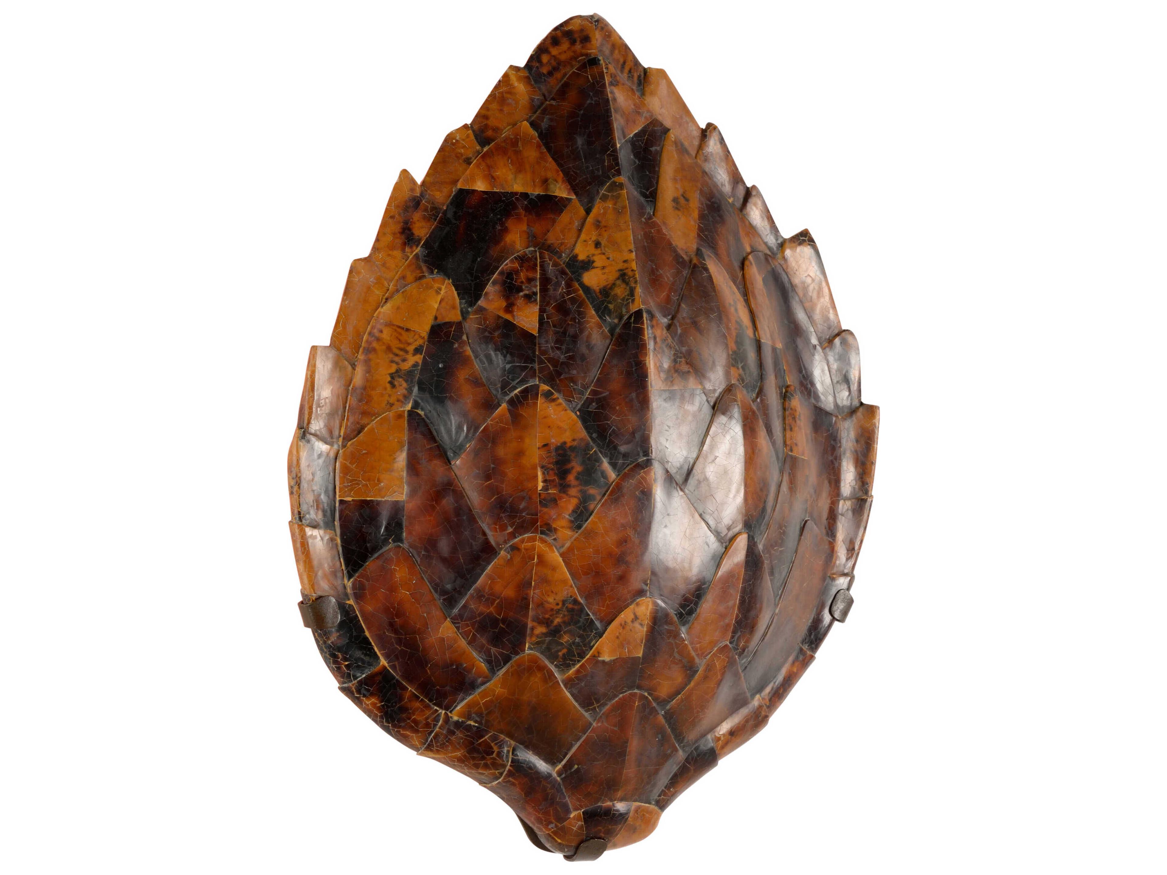 Penshell 1-Light Natural Brown Wall Sconce