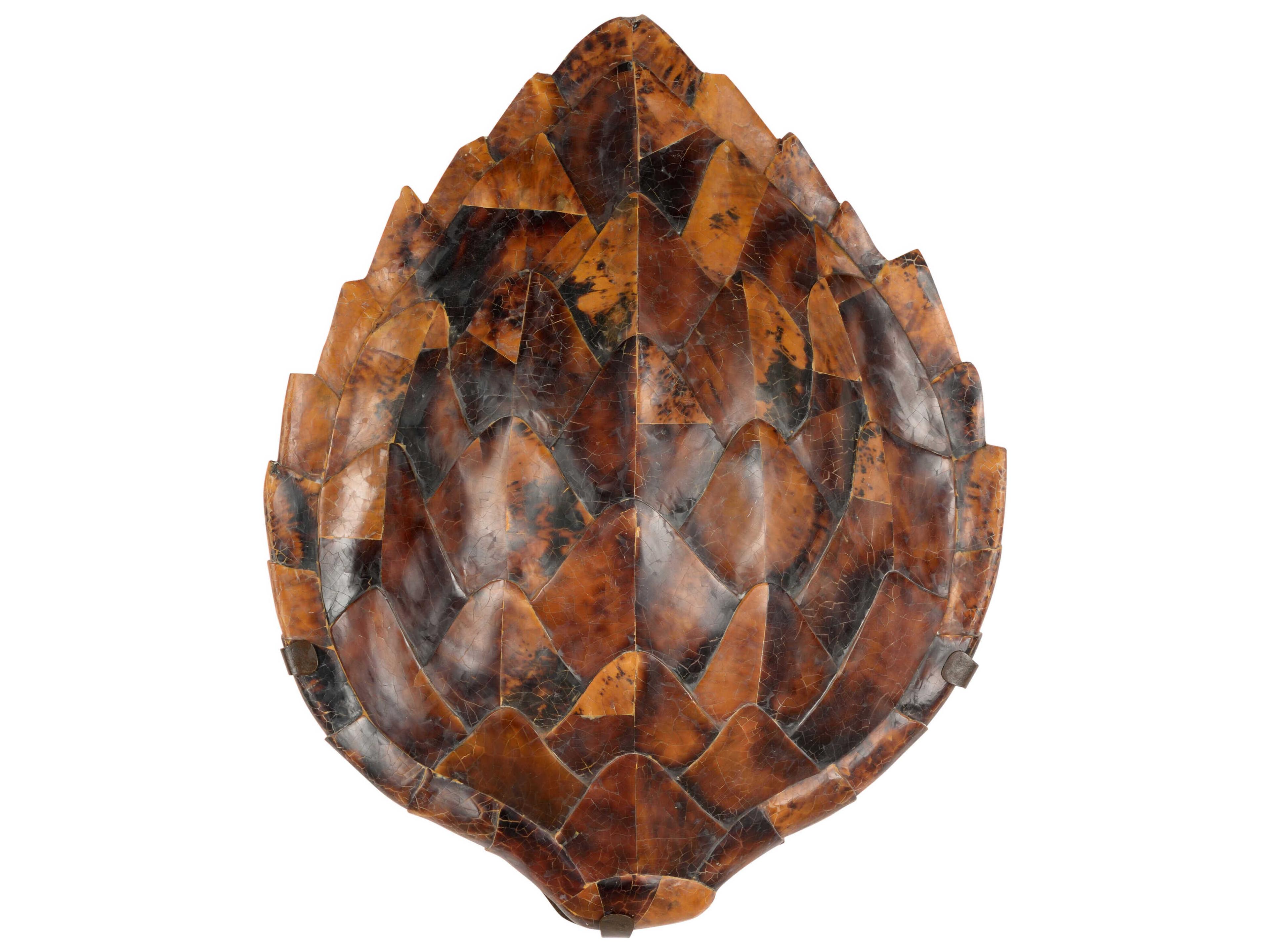 Chelsea House Penshell 1-Light Natural Brown Wall Sconce