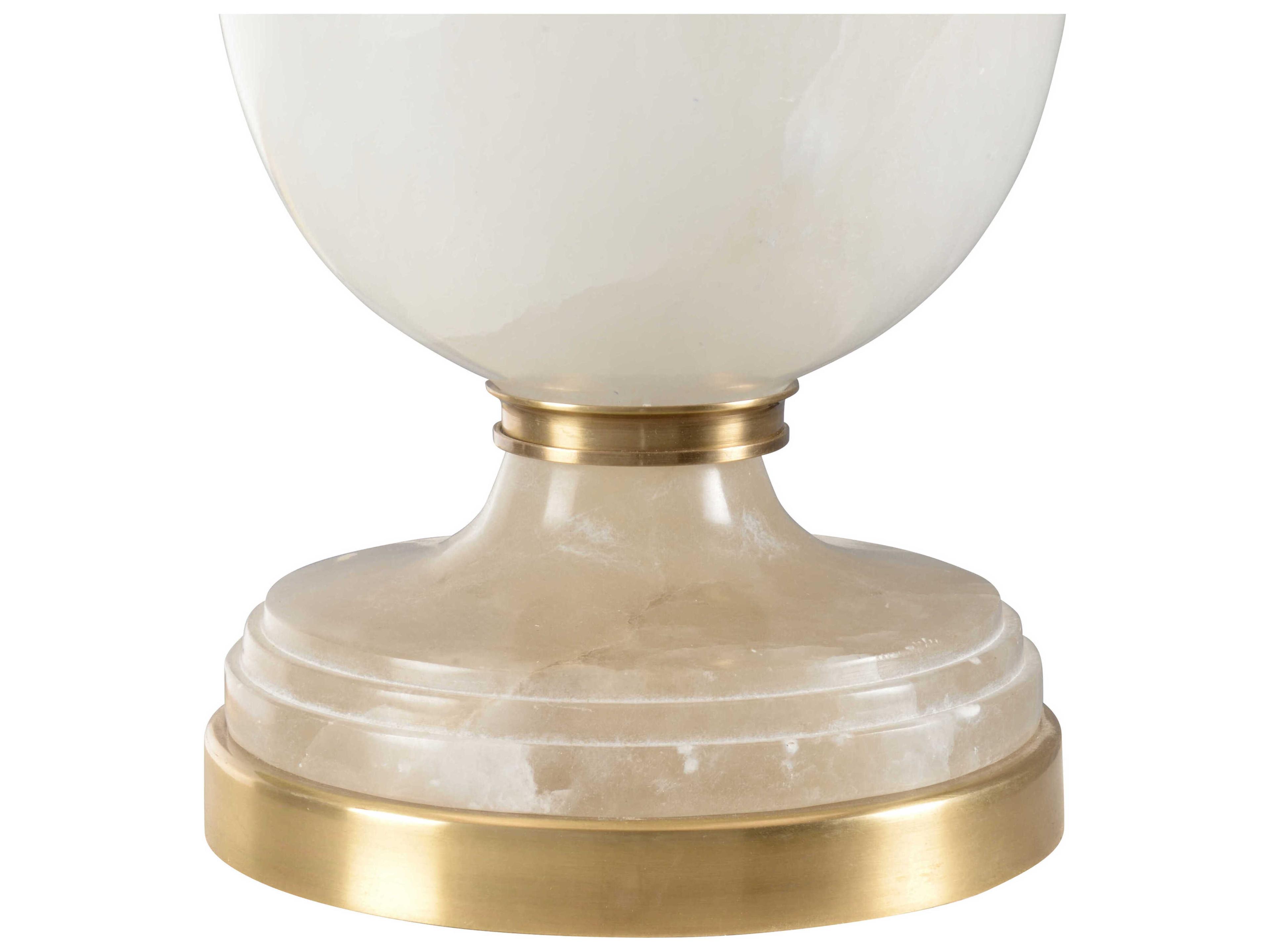 Chelsea House Alabaster Urn Natural White Off Linen Table Lamp