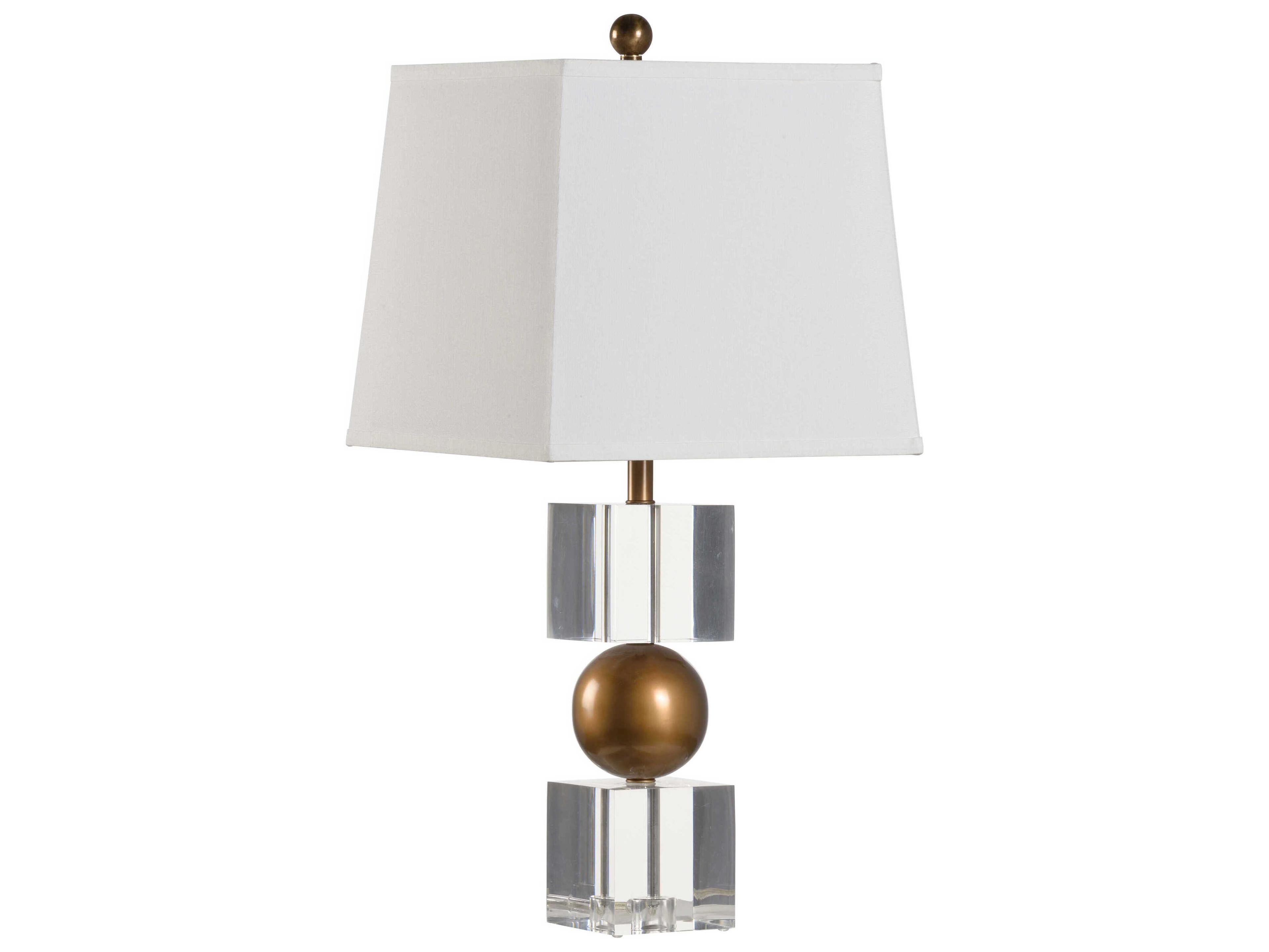 Watts Clear Copper Off White Silkette Table Lamp