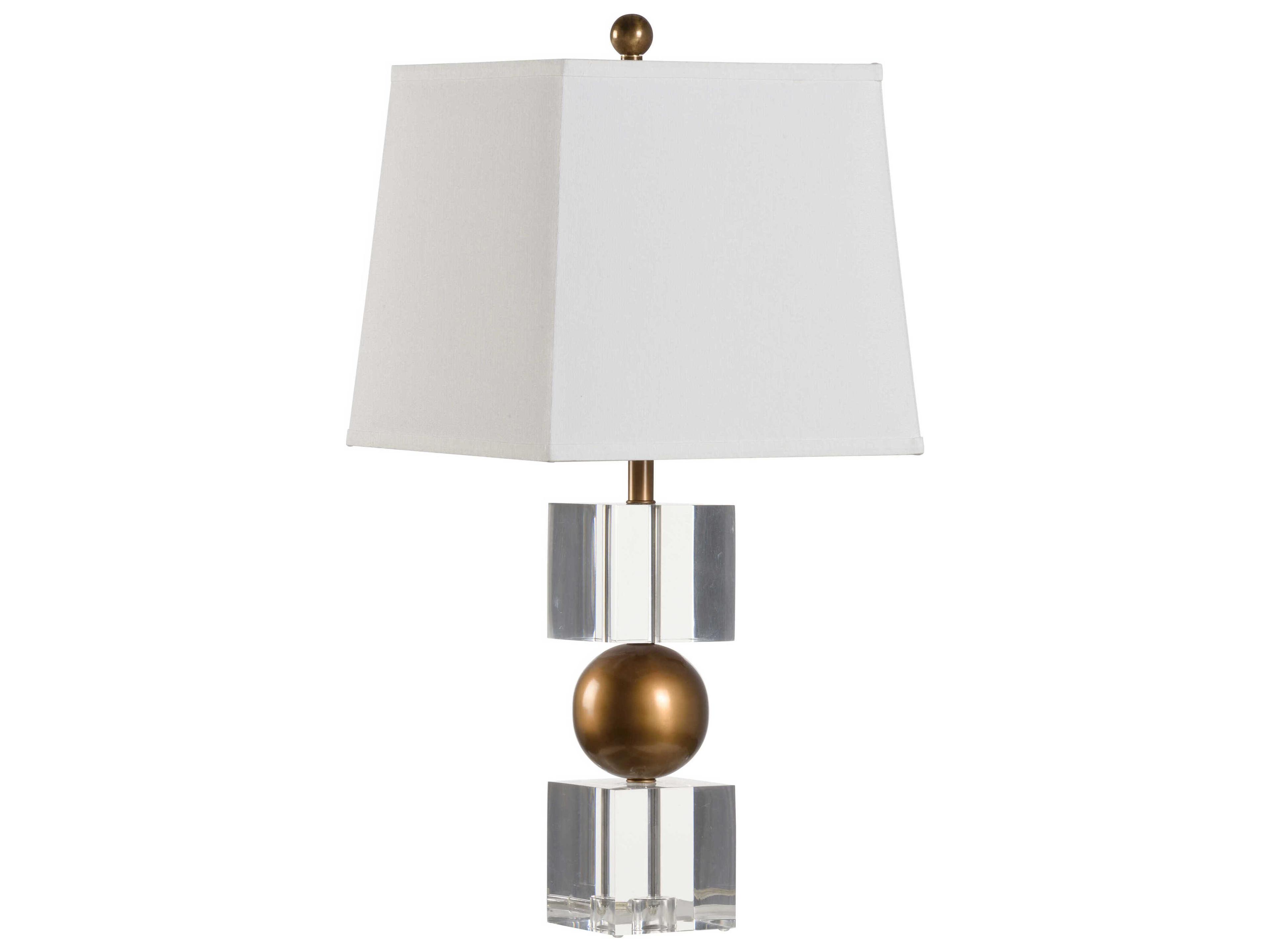 Chelsea House Watts Clear Copper Off White Silkette Table Lamp