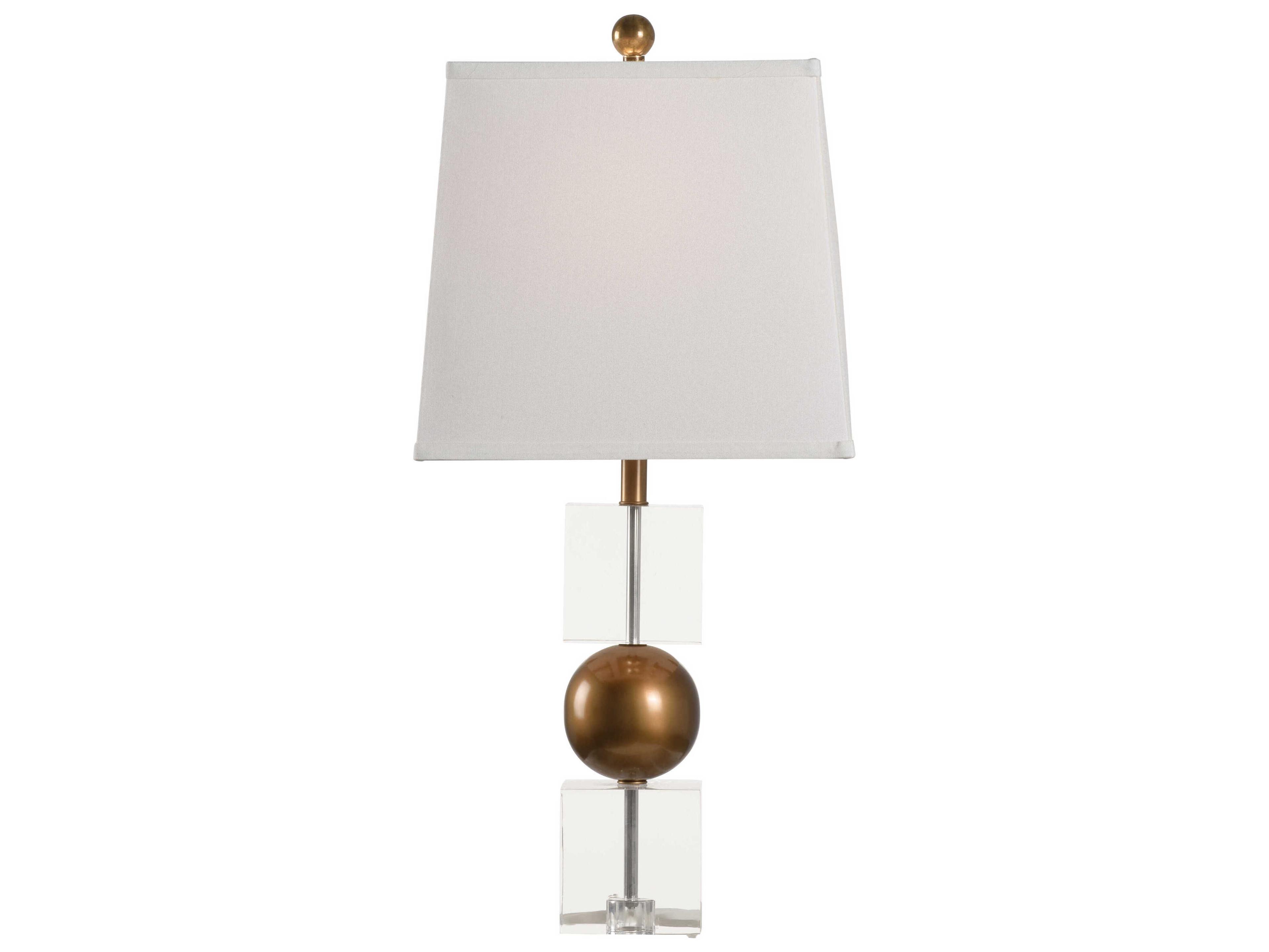 Chelsea House Watts Clear Copper Off White Silkette Table Lamp