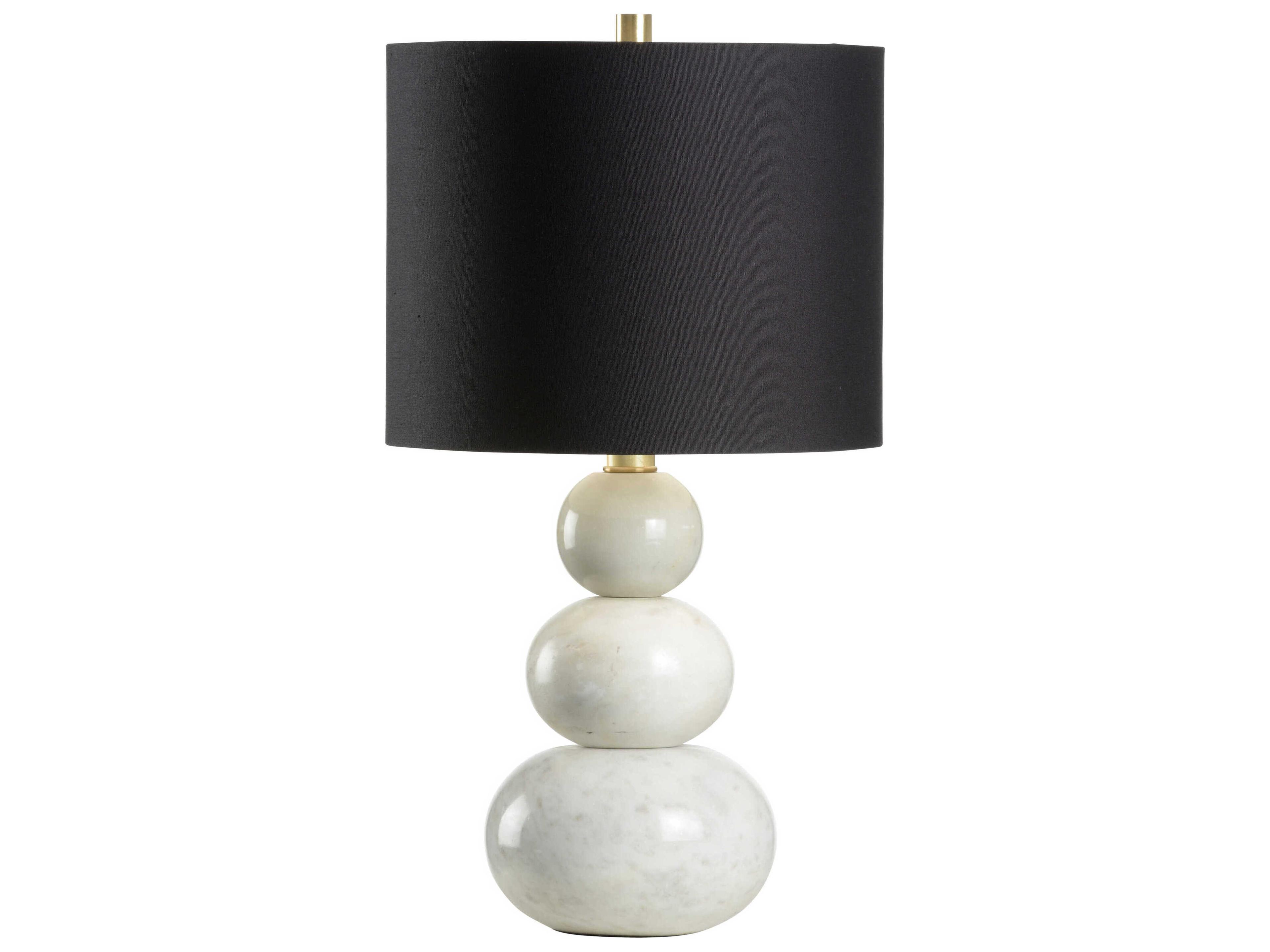 Bianca Natural White Black Silkette Table Lamp
