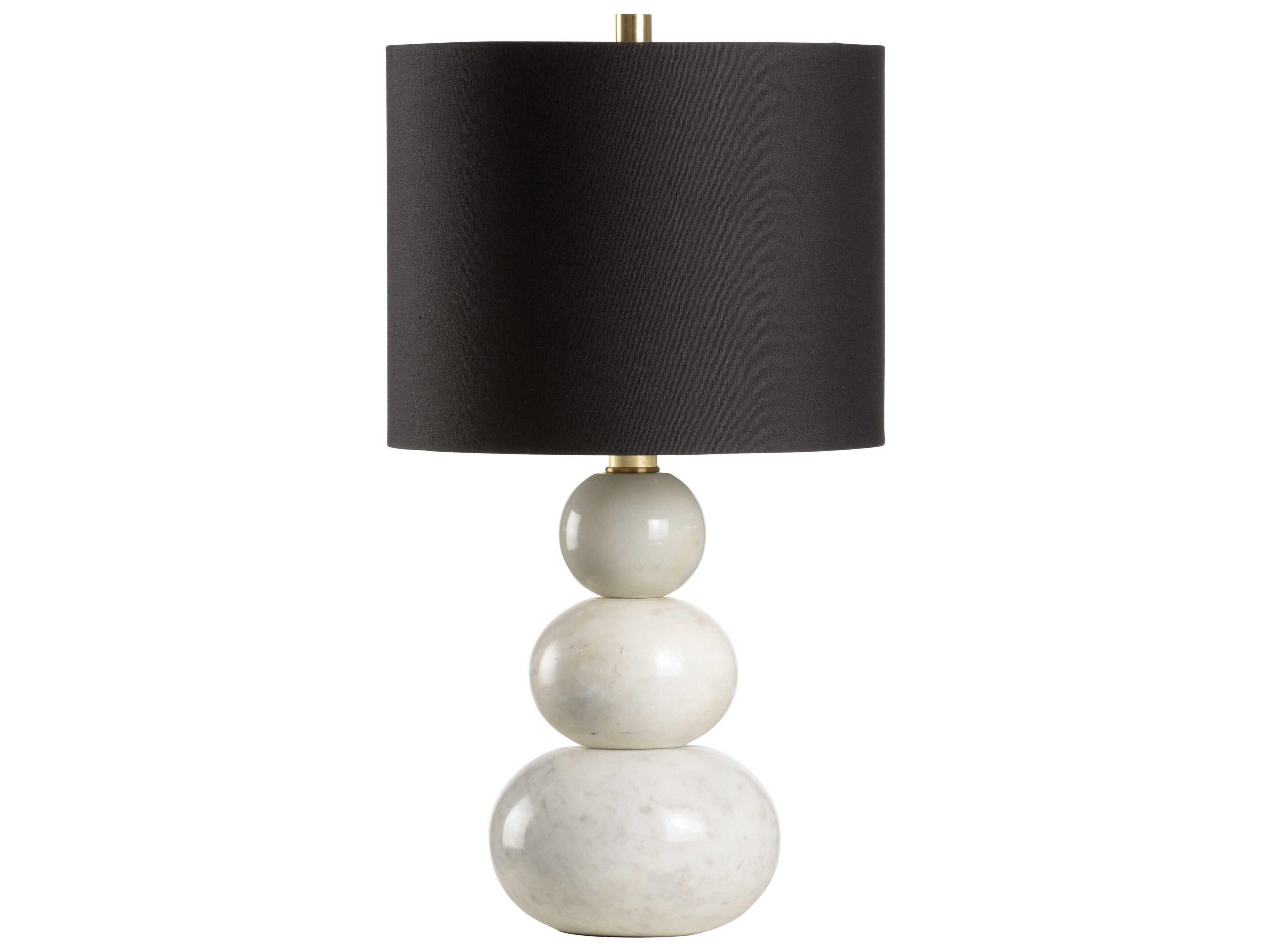 Chelsea House Bianca Natural White Black Silkette Table Lamp