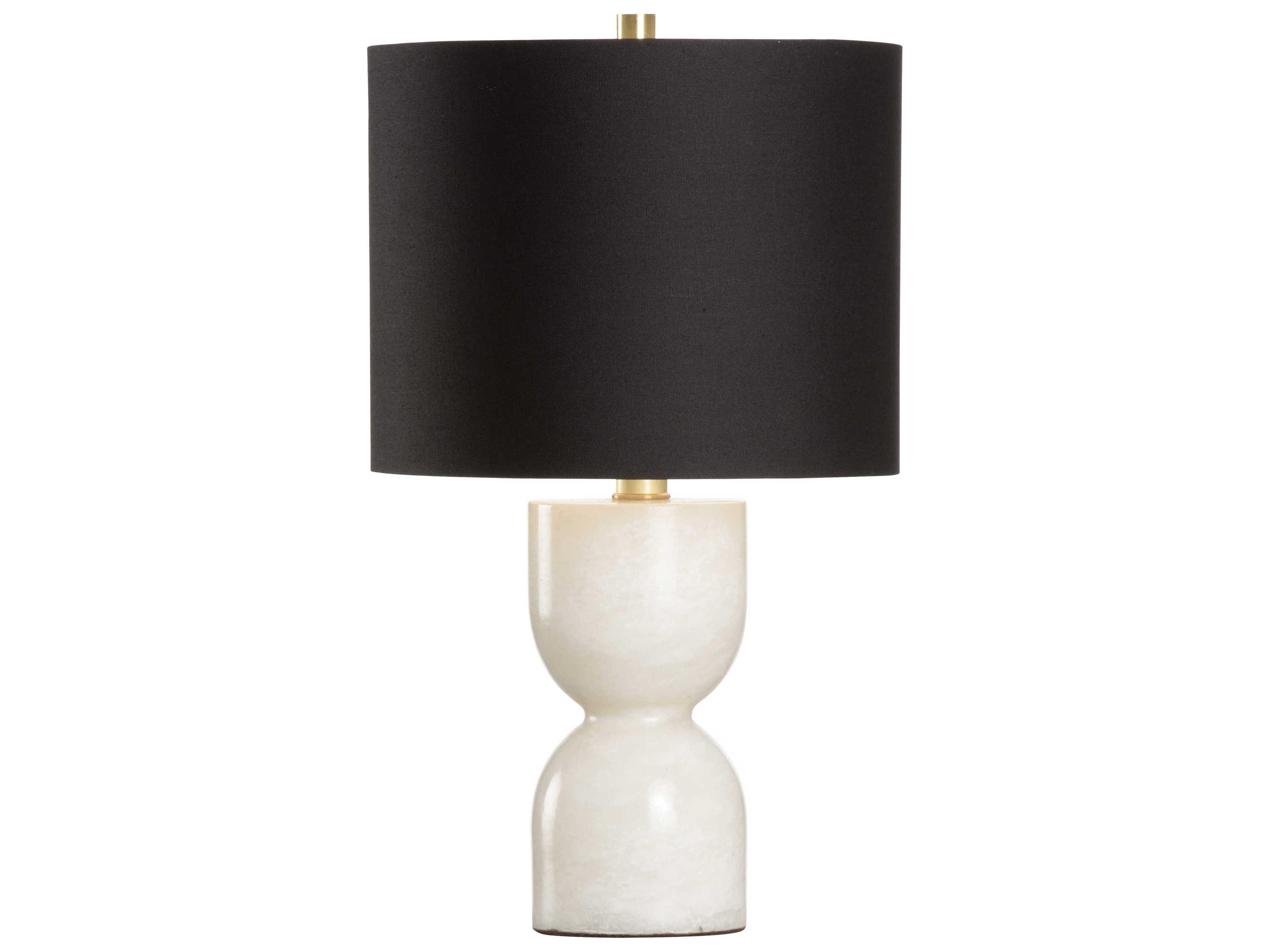 Chelsea House Blanche Natural White Black Silkette Table Lamp