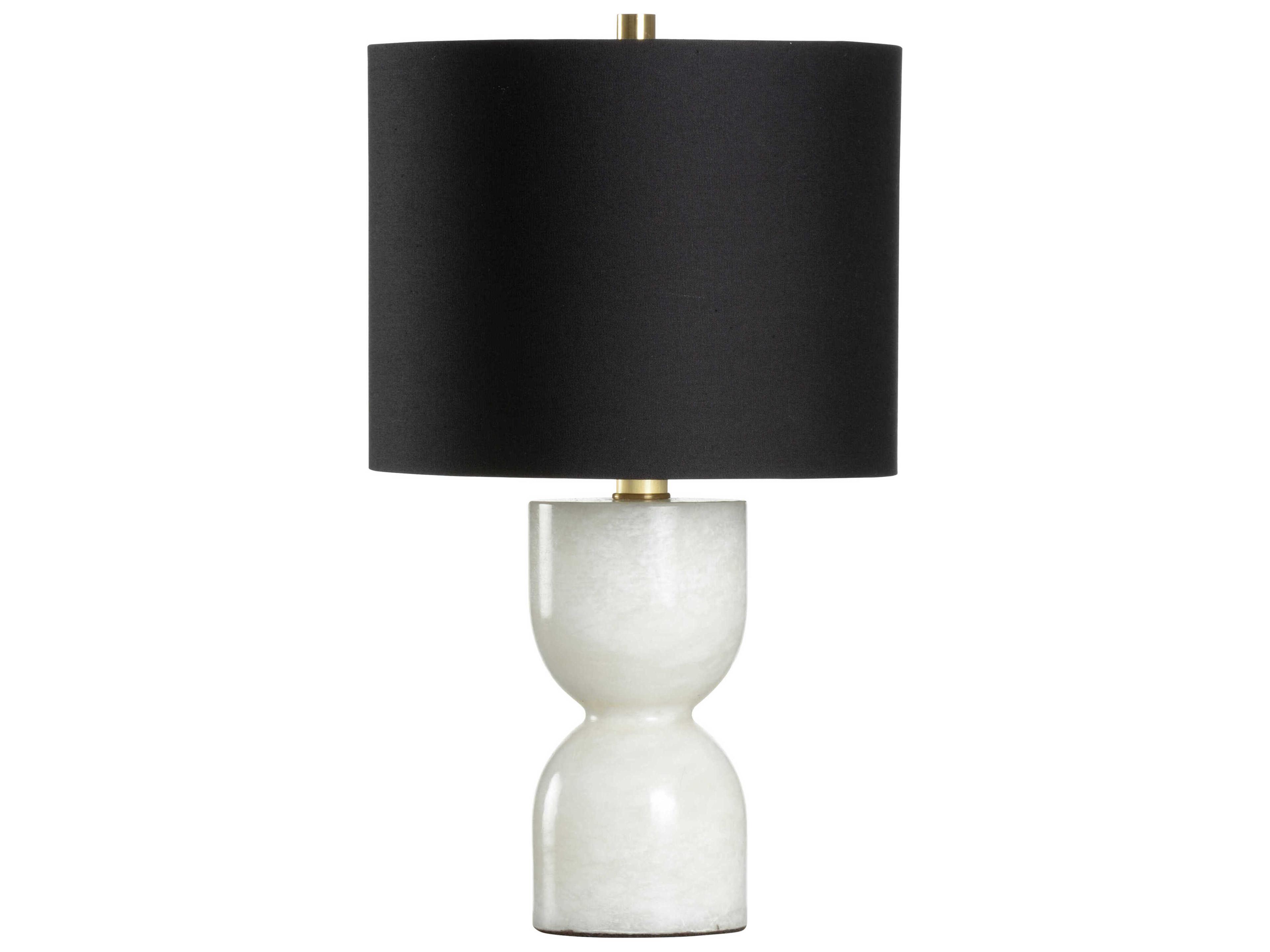 Chelsea House Blanche Natural White Black Silkette Table Lamp