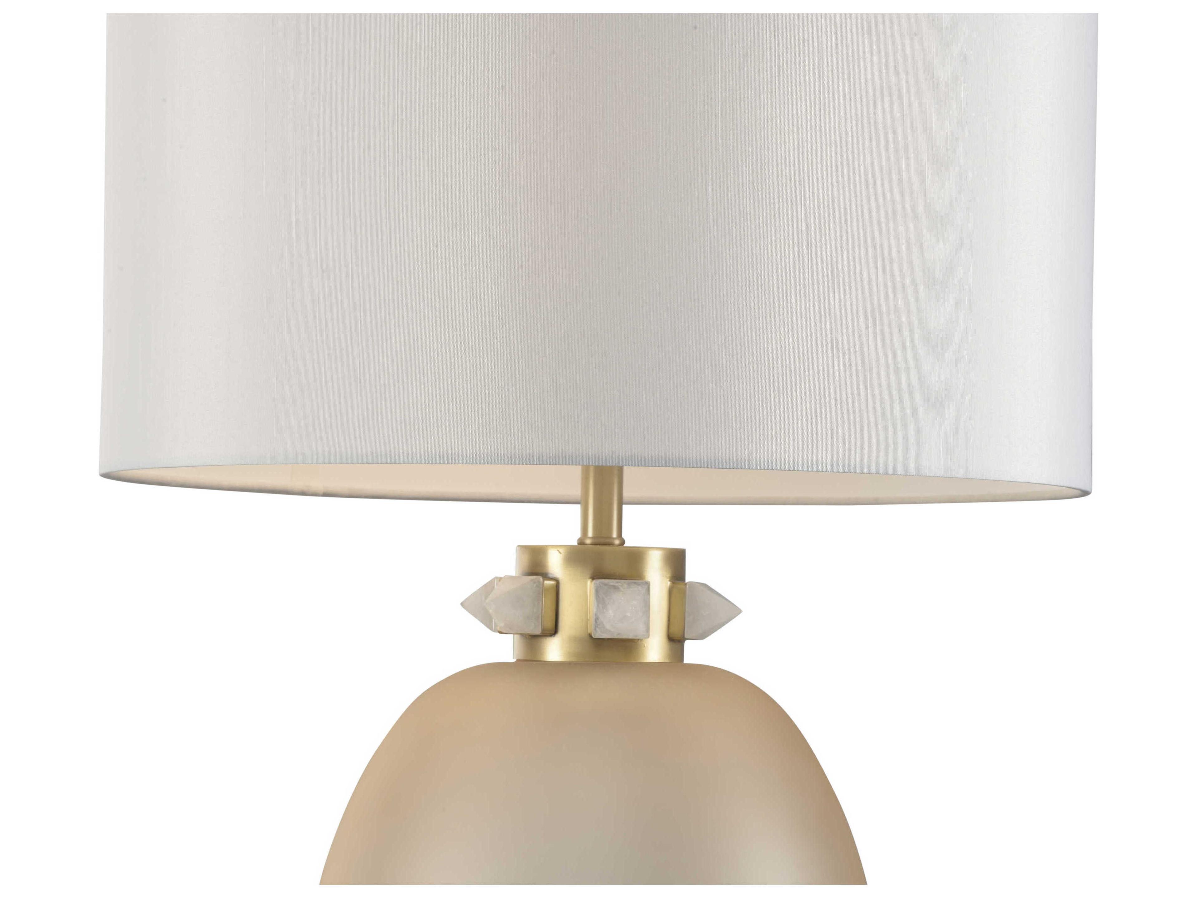 Chelsea House Cameron Amber Off White Silkette Gold Table Lamp
