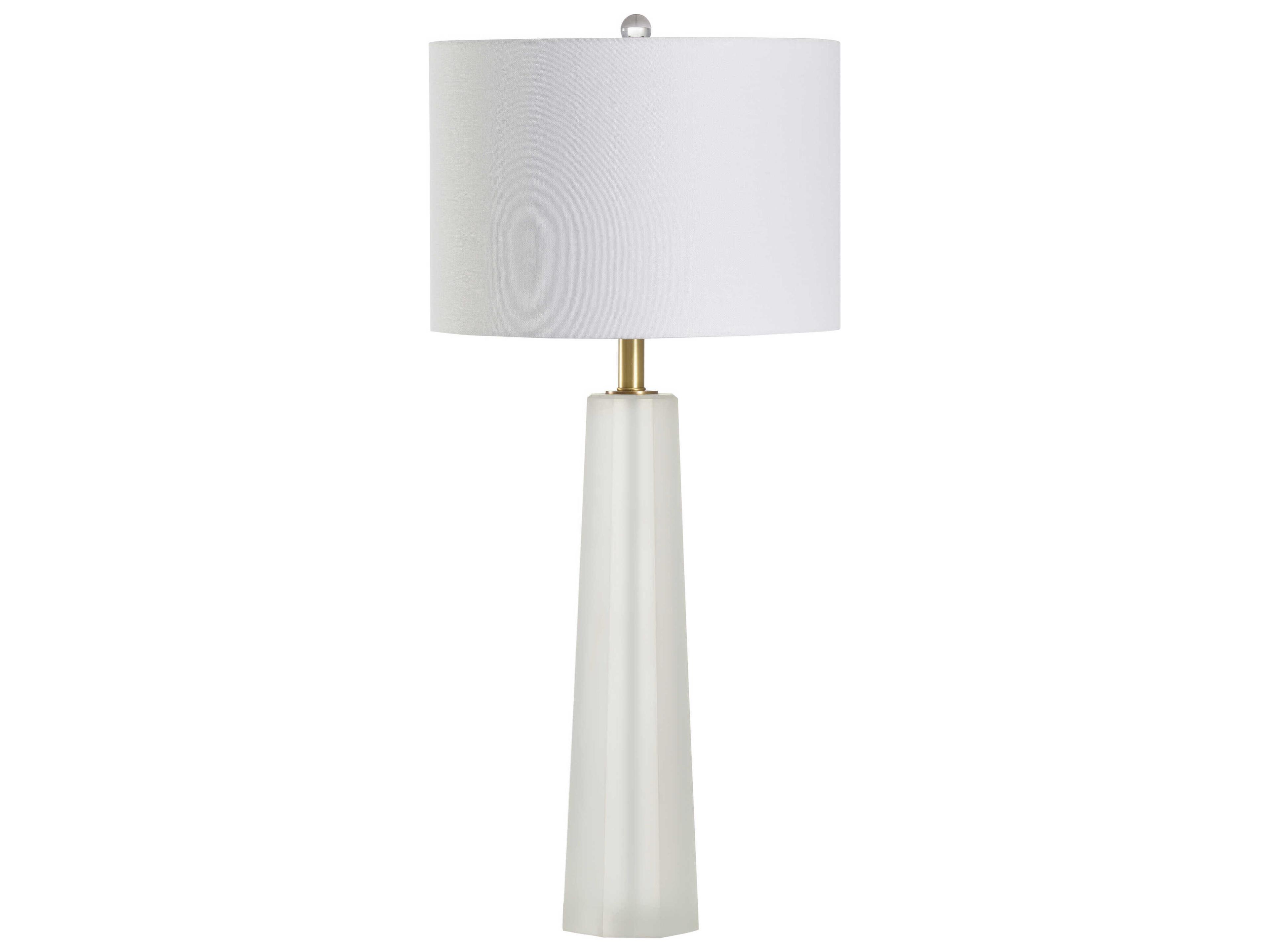 Chelsea House Frosted White Off Linen Buffet Lamp